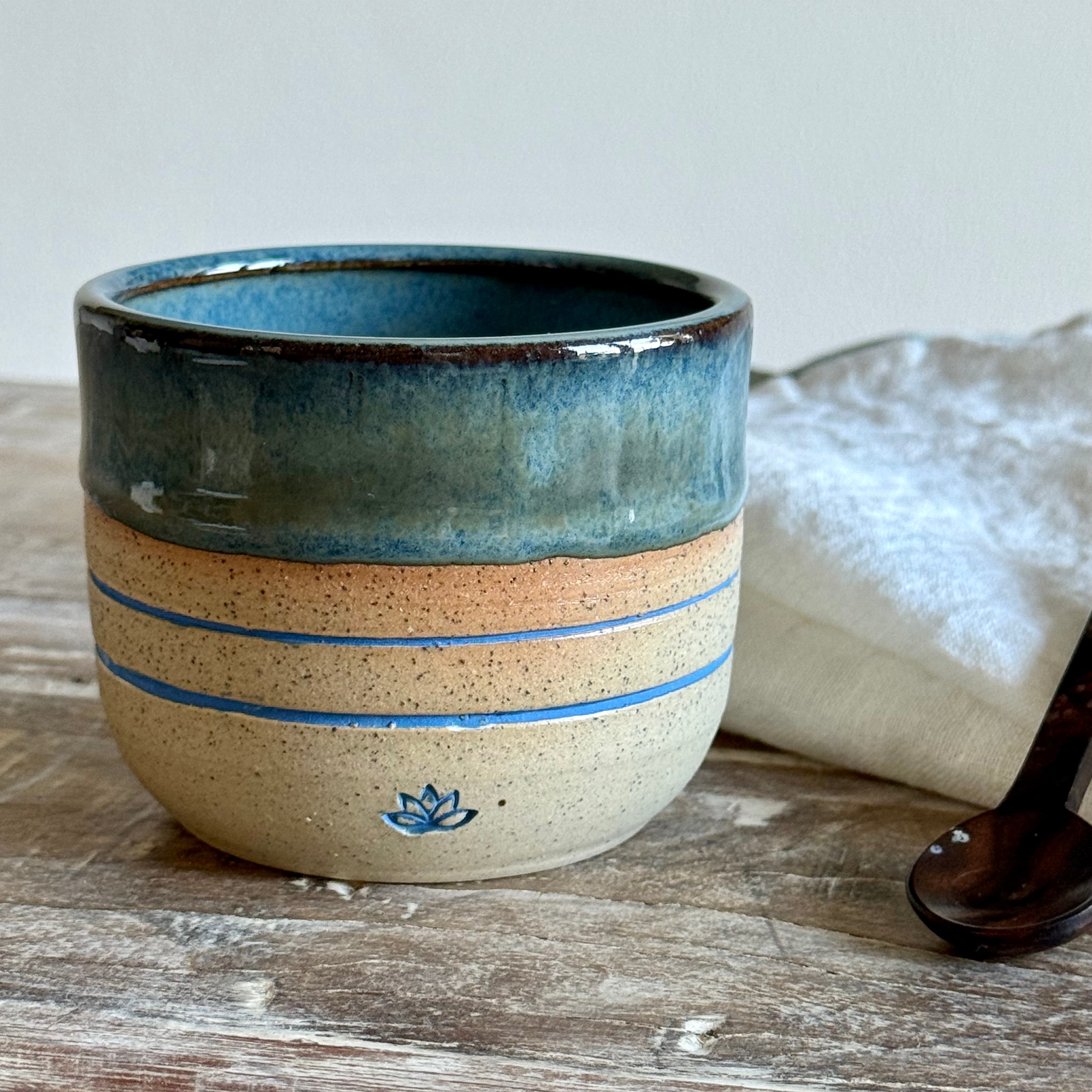 Handmade Harbour Tumbler - 220ml Pottery Coffee Tea Cup - Slow Mornings Collection