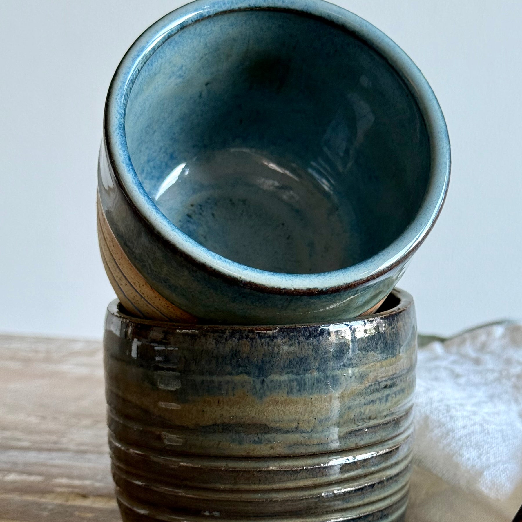 Handmade Harbour Tumbler - 220ml Pottery Coffee Tea Cup - Slow Mornings Collection