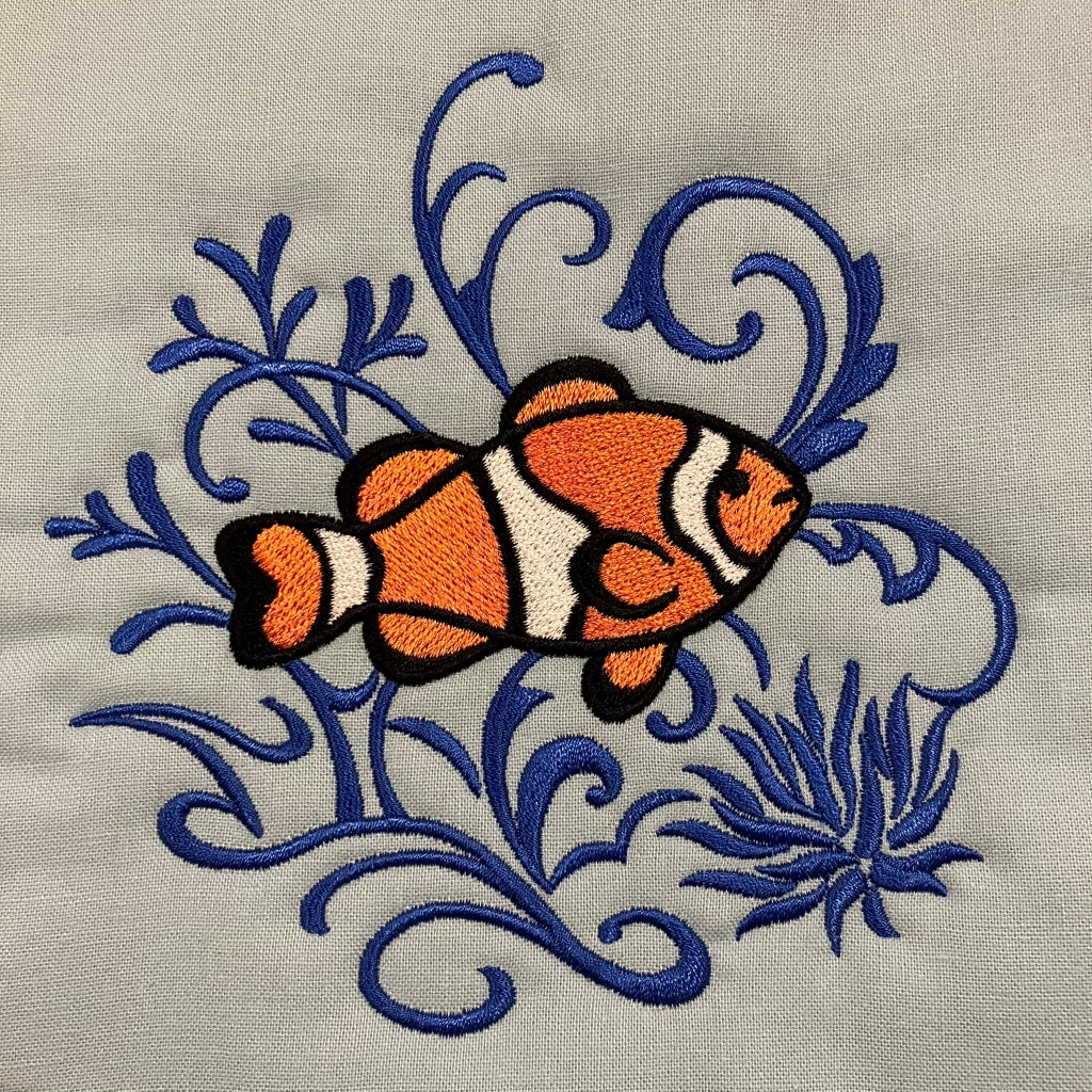 handmade Australian native quilted - clown fish & manta ray