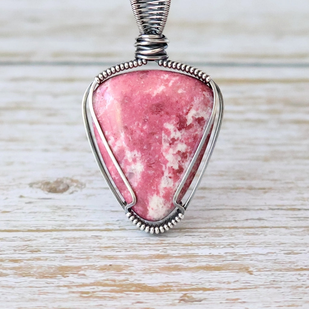 Sterling Silver Thulite Pendant ~ Talisman of Heartfelt Connection