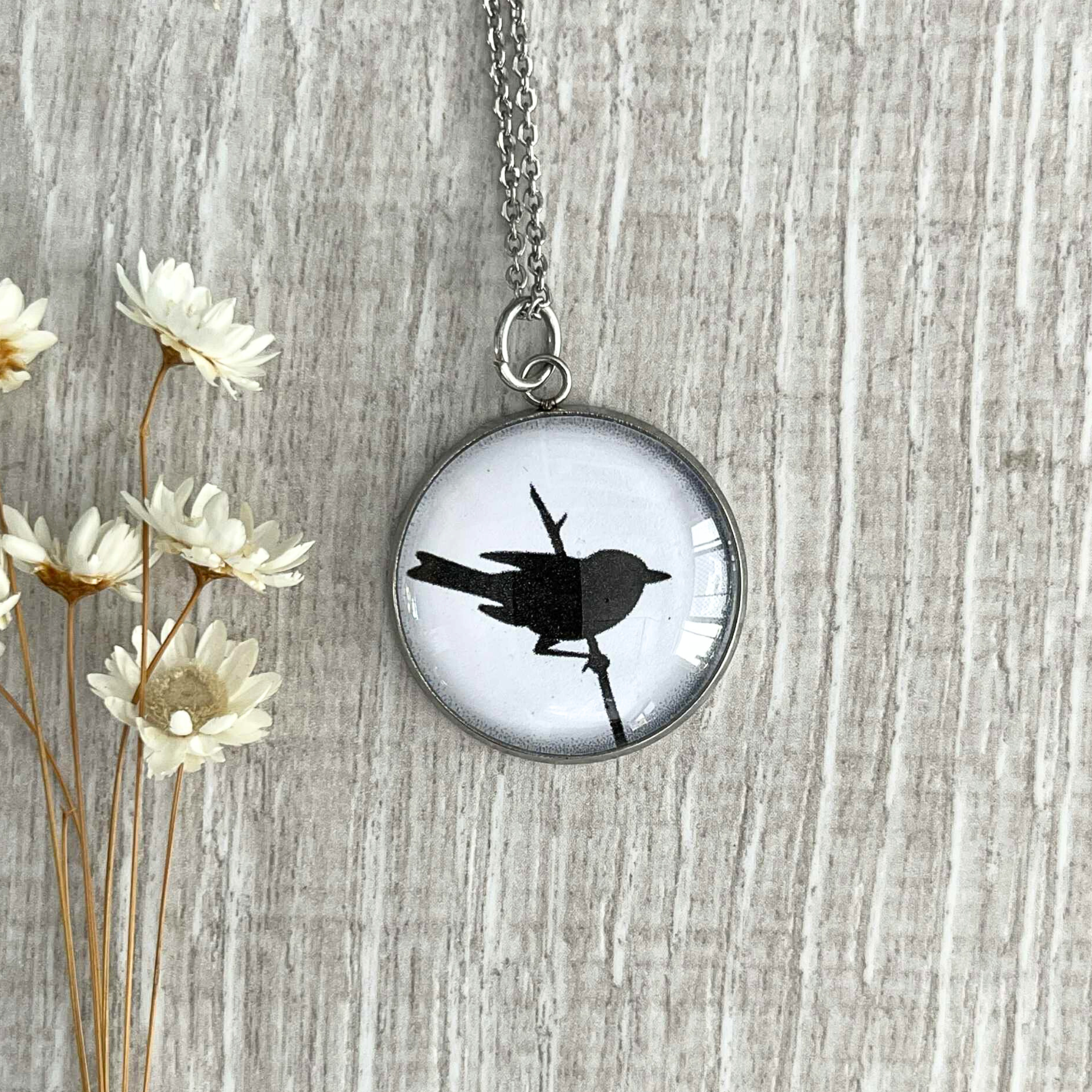 Black Bird Necklace and Earring Set • Perfect gift for the Bird Lovers