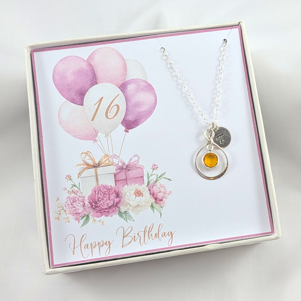 Personalized Birthday Necklace,Select 16,18,21,30