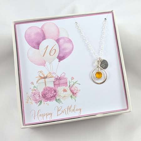 Personalized Birthday Necklace,Select 16,18,21,30