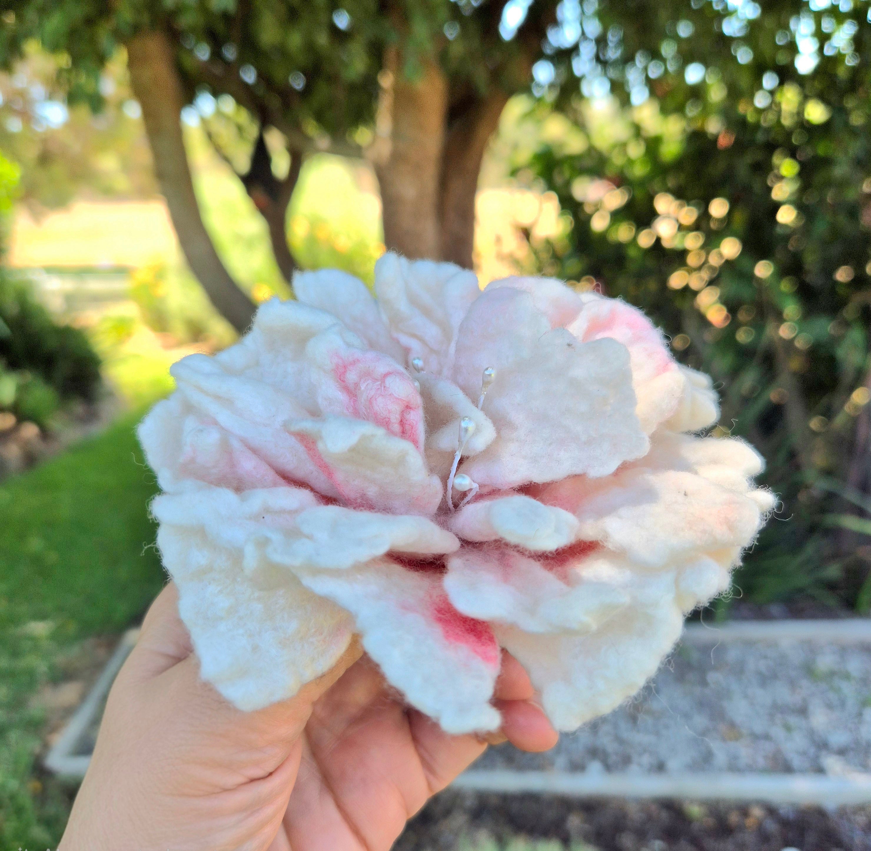Wet Felted Flower Brooch Making Workshop