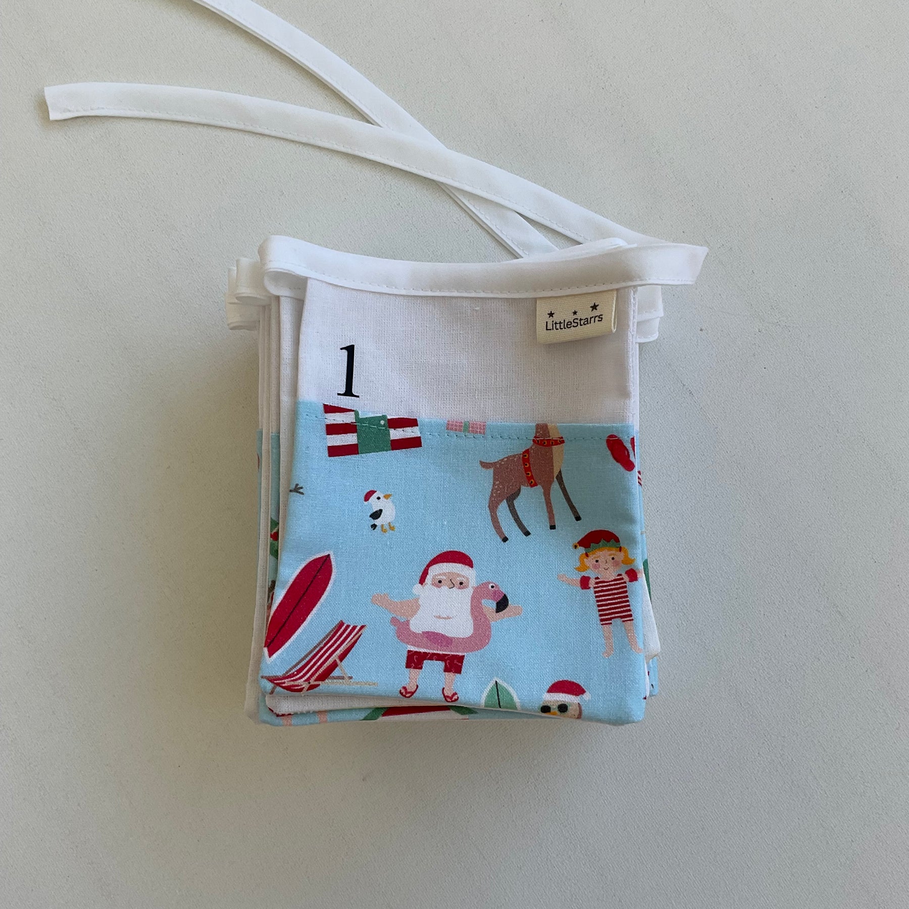 Advent Calendar Bunting - Santa at the Beach
