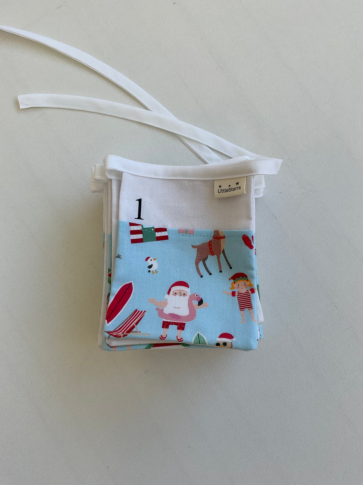 Advent Calendar Bunting - Santa at the Beach
