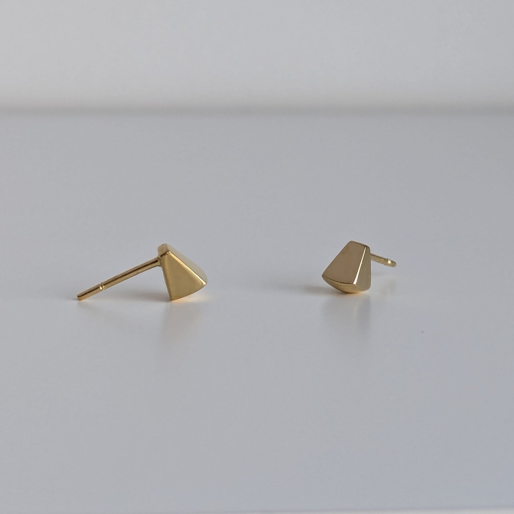 handmade gold plated geometric studs | wedding studs