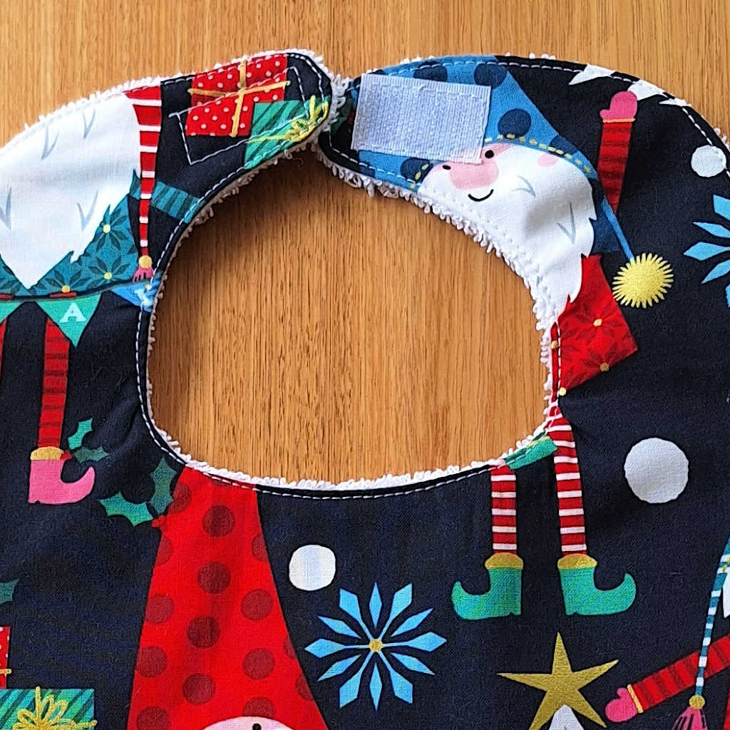 Handmade Christmas Elf Baby Bib