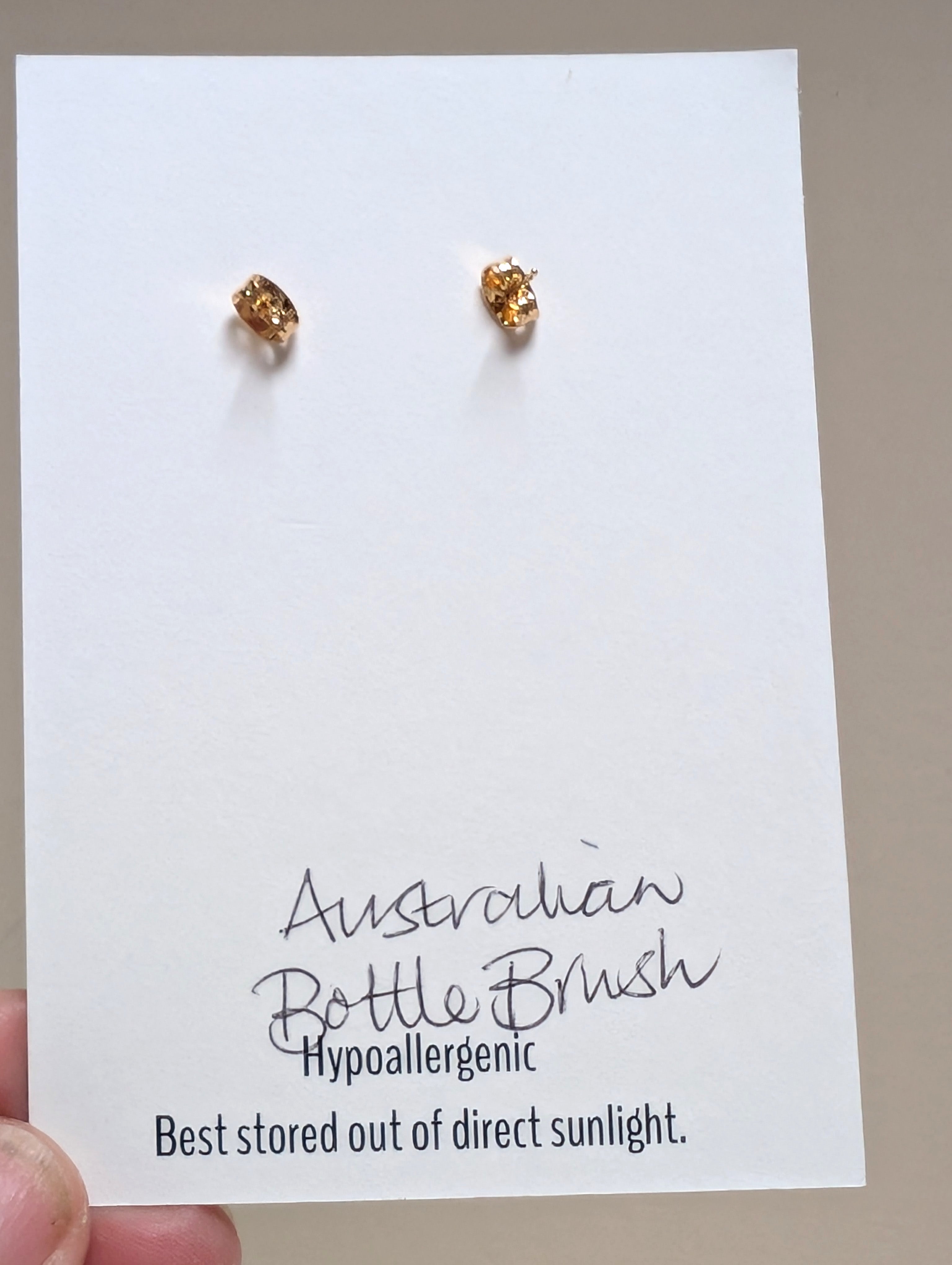 Christmas earrings, Real Australian flowers, studs
