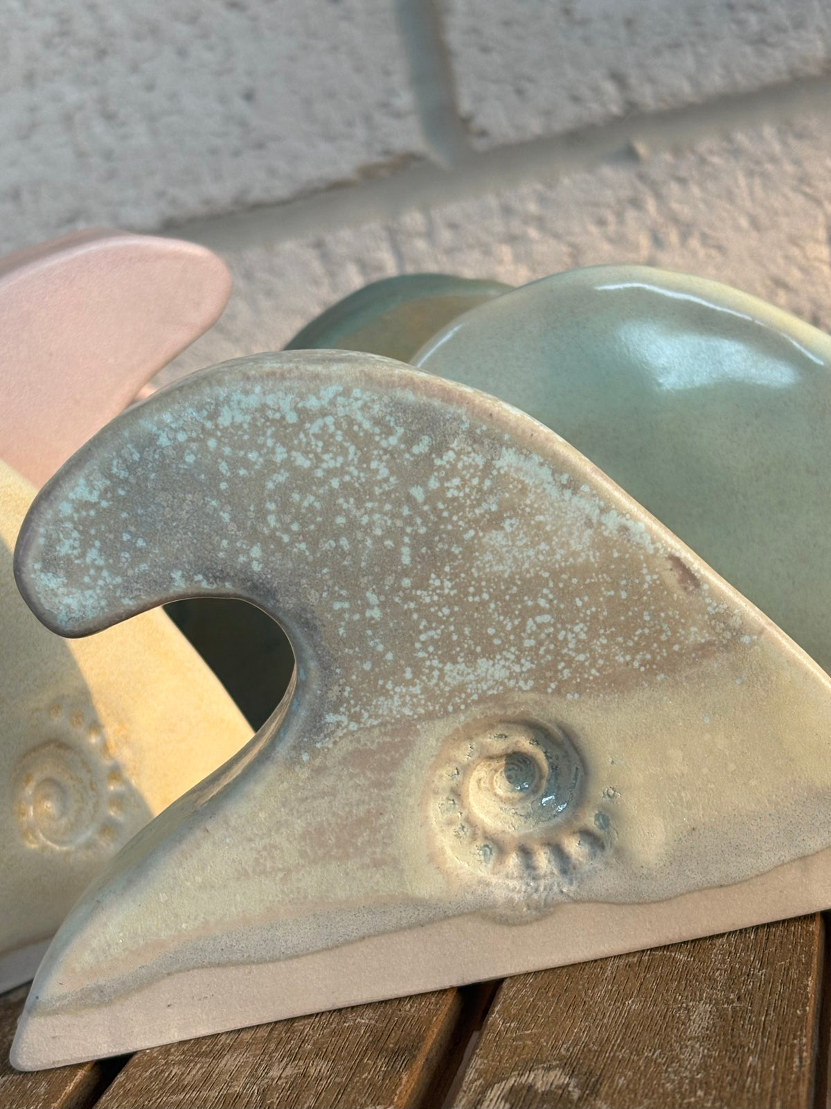 Ceramic Ocean Beach Wave - Seafoam