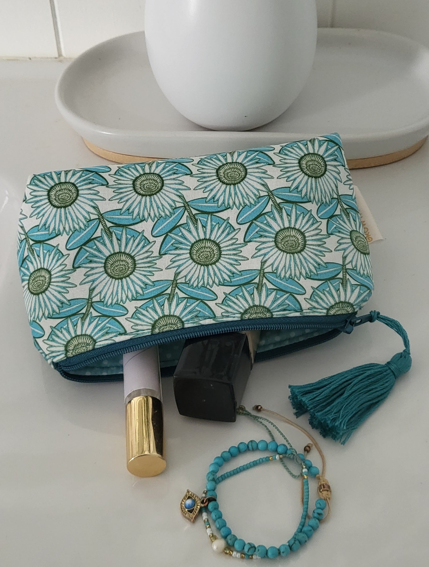 Makeup or Cosmetic Travel Pouch Cool Blue - Mother's Day Gift | Still.