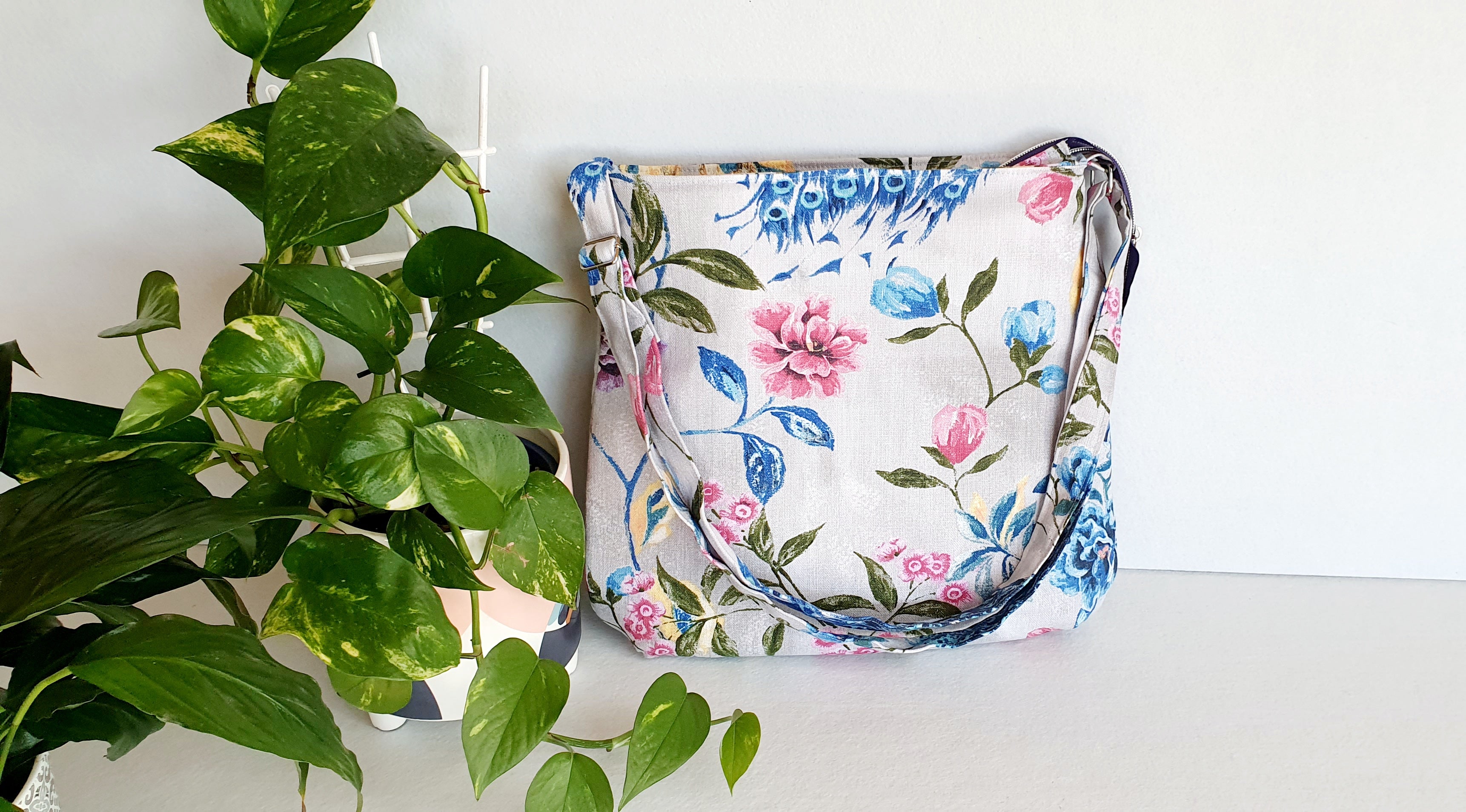 Handmade Peacock Bag /Shoulder or Cross body Bag with an adjustable strap