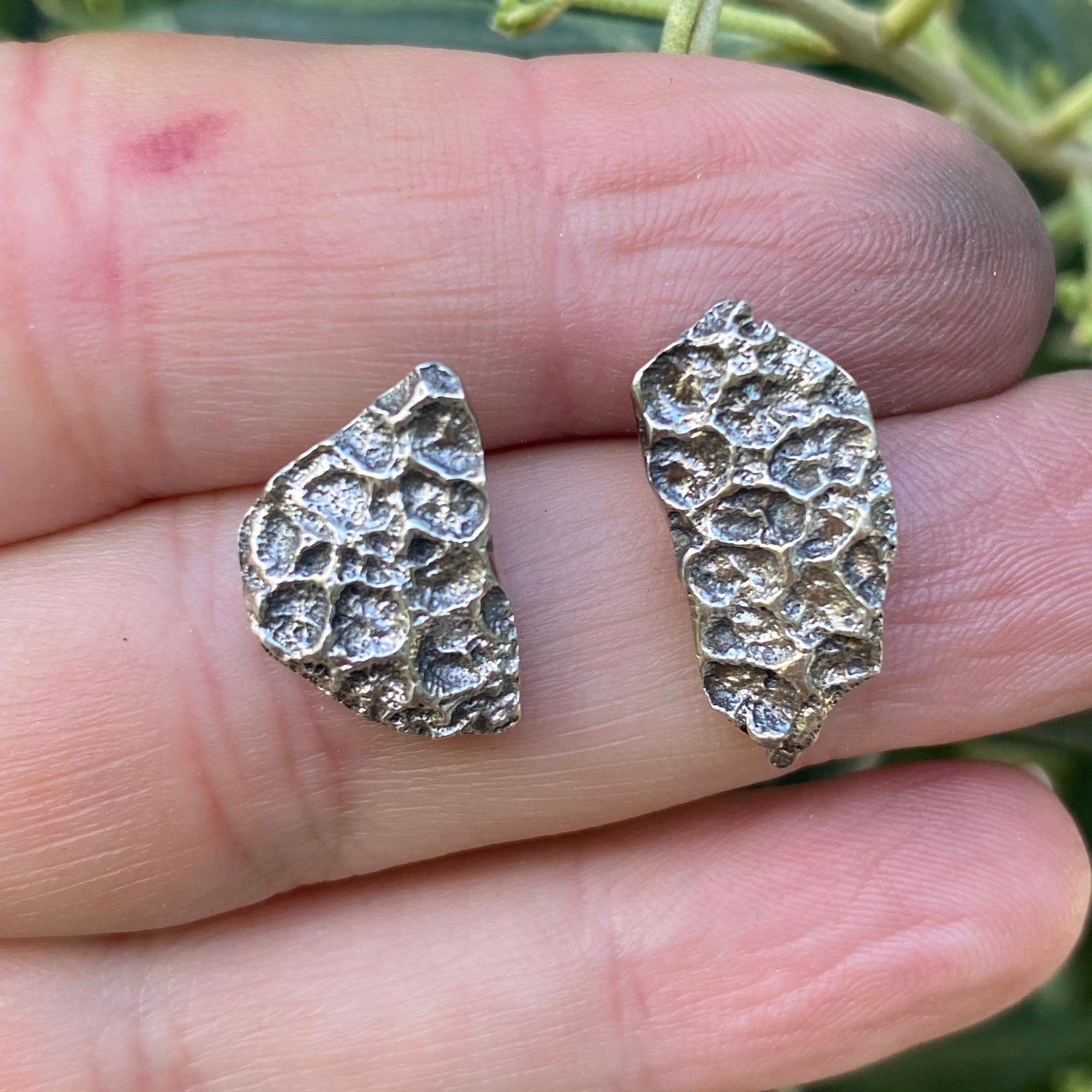 Rockpool Coral Impressions Stud Earrings, Sterling Silver