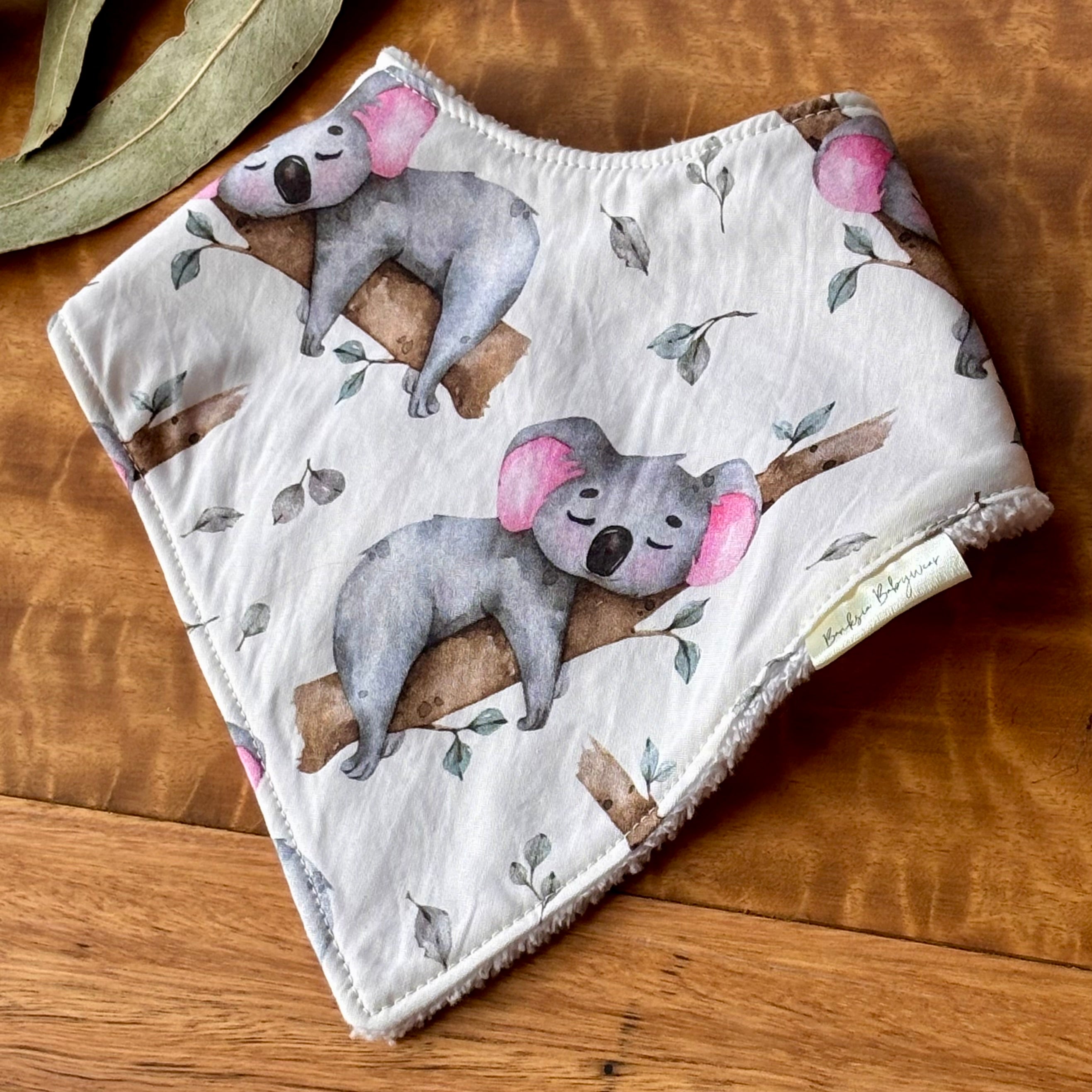 Australiana Baby Bib Set | Just Hanging Koalas | Ready to Ship