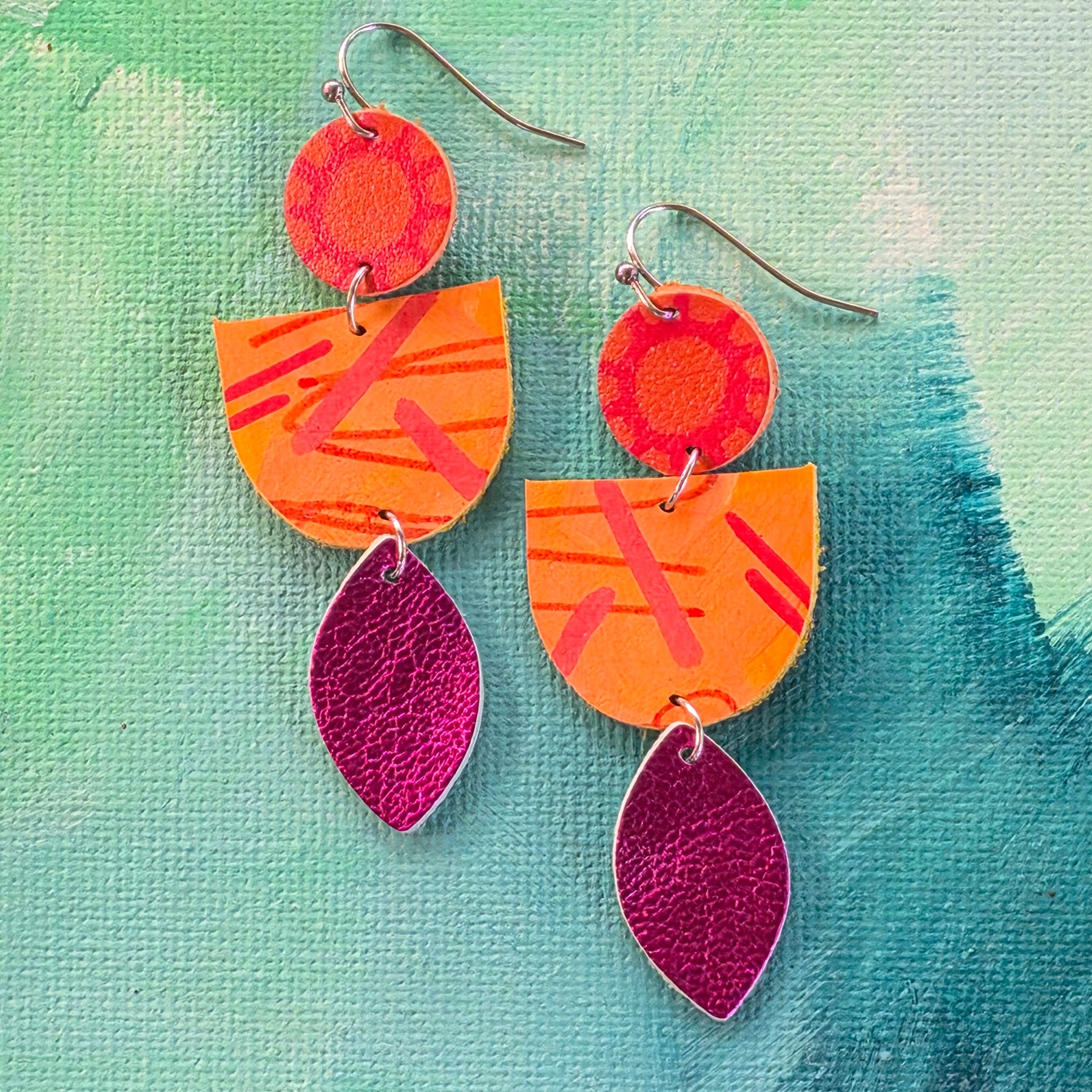 Dolce Musa Earrings (dome edition) –  Tropical Sunset
