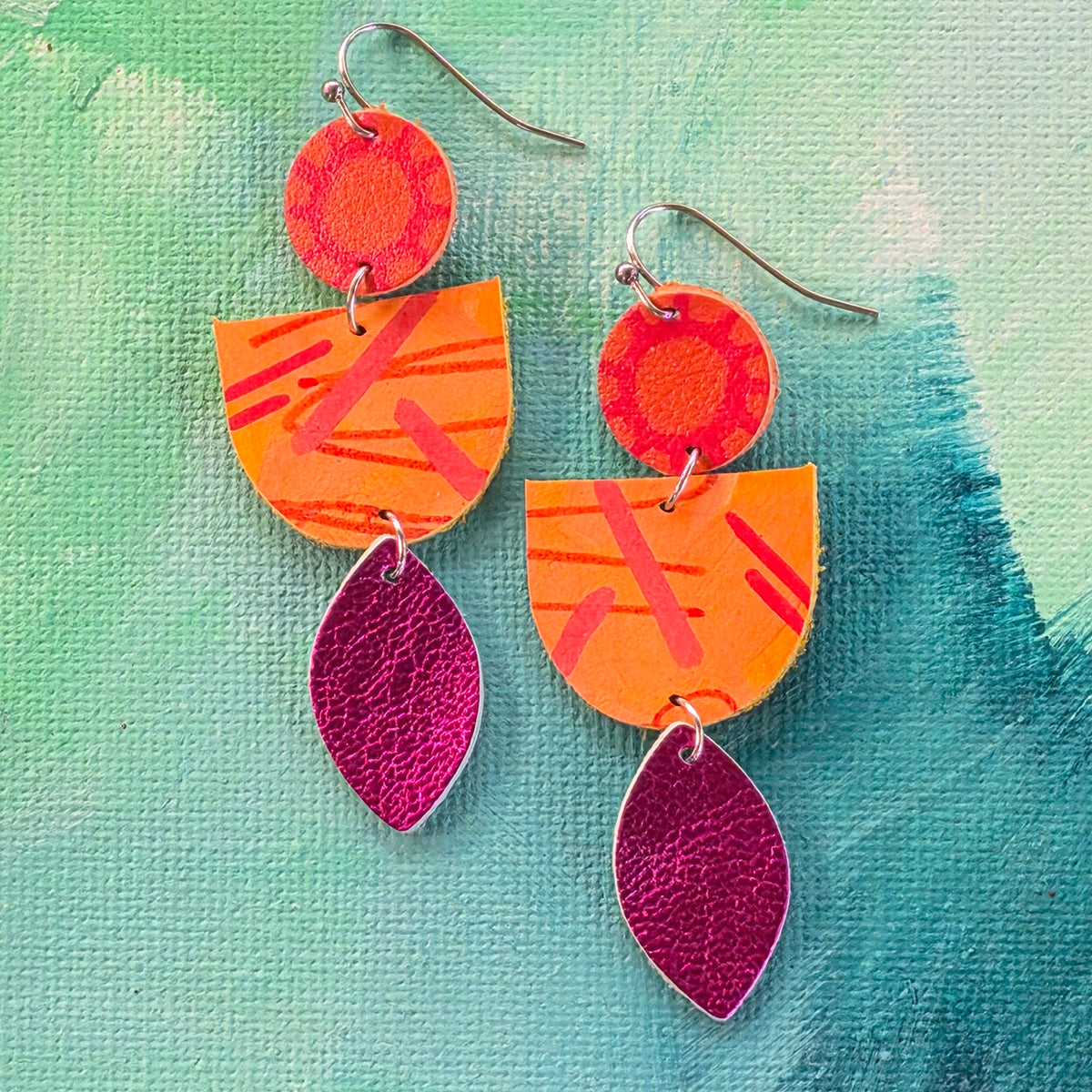 Dolce Musa Earrings (dome edition) –  Tropical Sunset