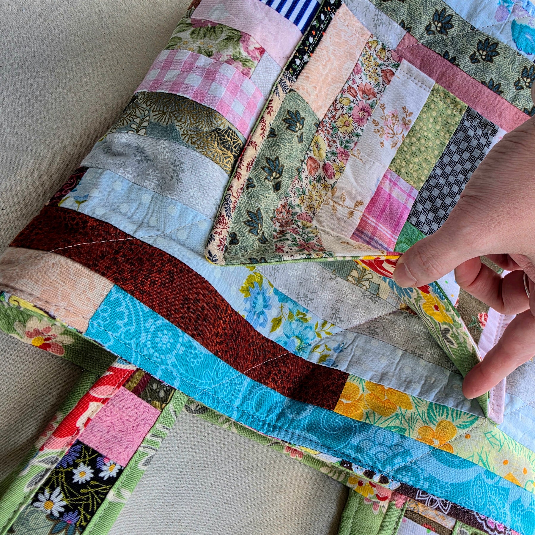 Unique Patchwork Handbag – Upcycled from Handmade Quilt