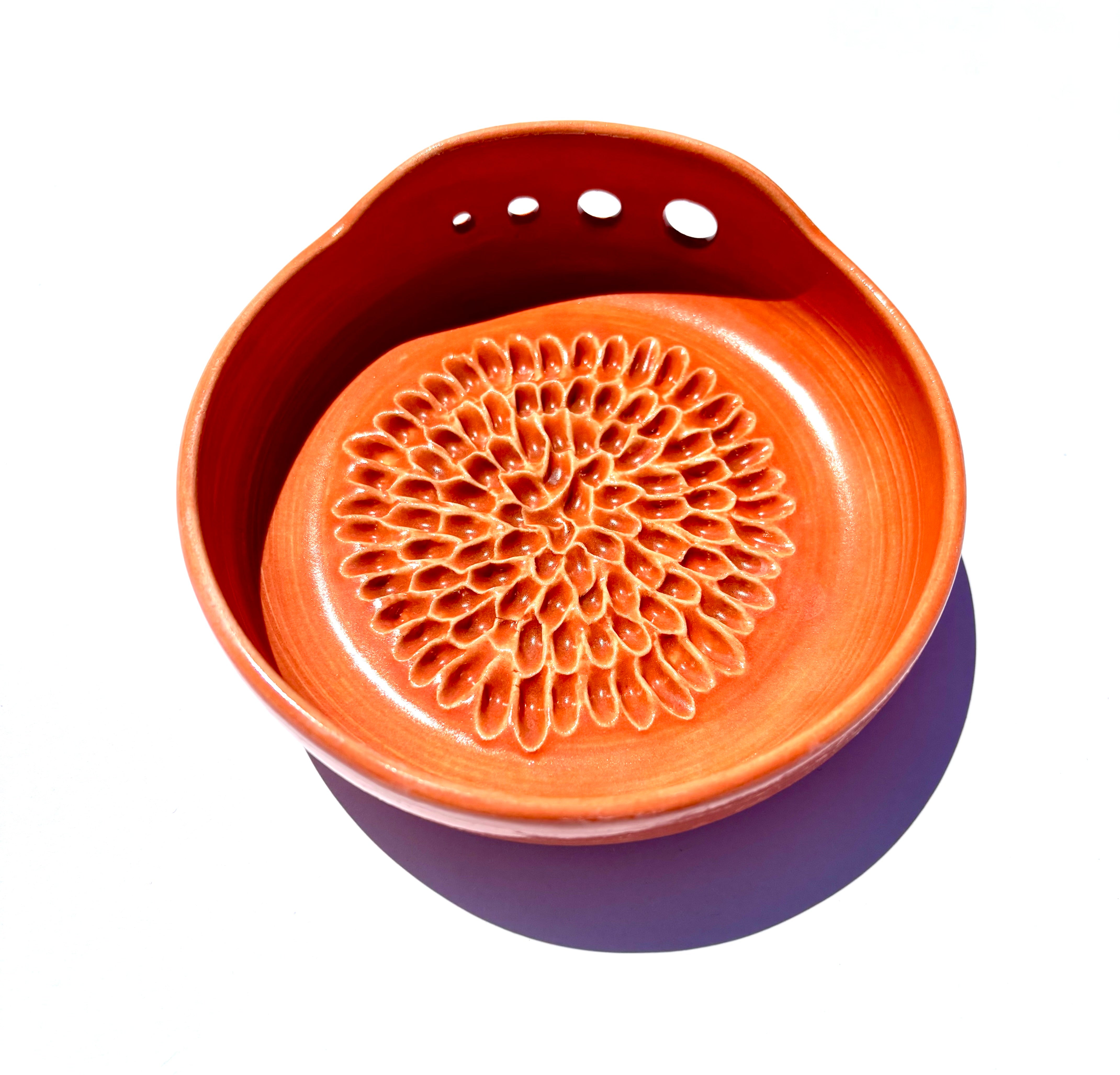 Ceramic Garlic/Ginger Grater and Herb Stripper - Hand Made Ceramic