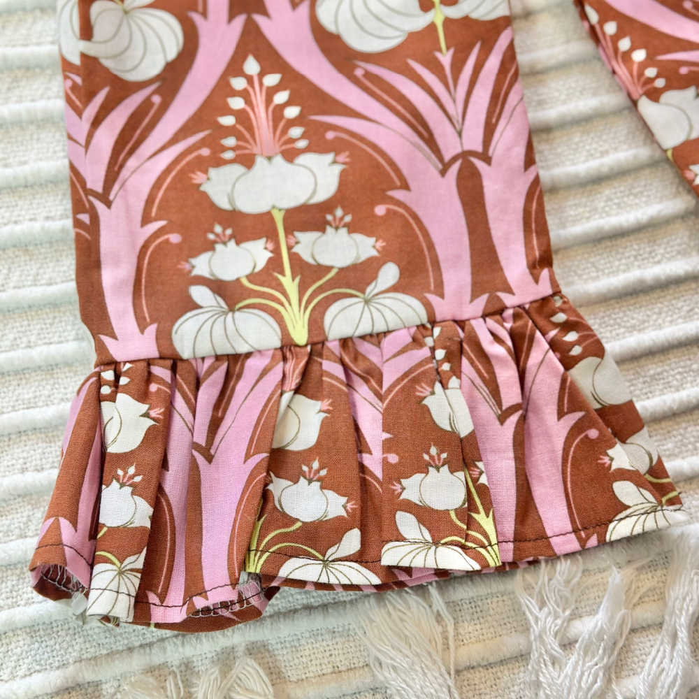 Girls Retro Bloom Ruffle Pants – Size 2