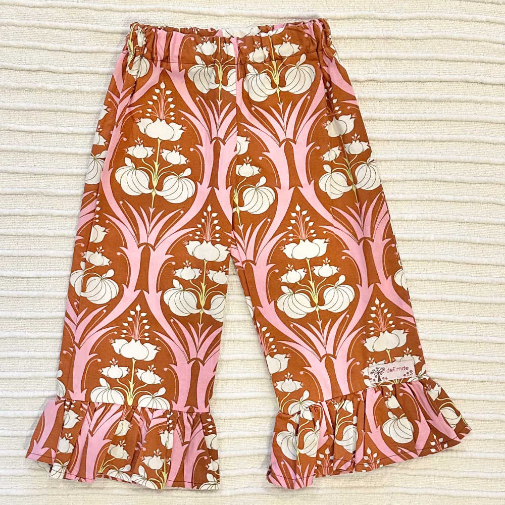 Girls Retro Bloom Ruffle Pants – Size 2