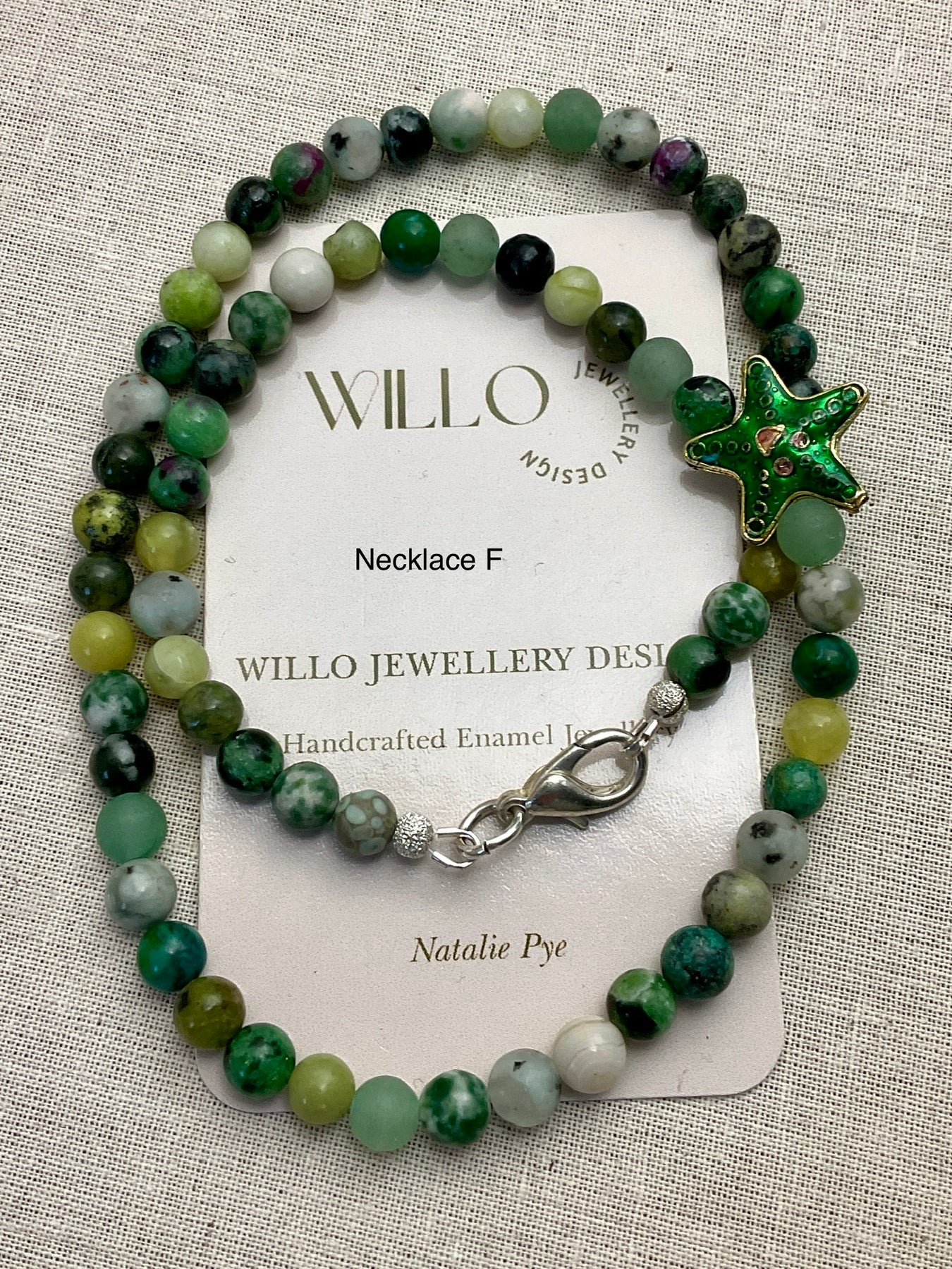 Beaded gemstone necklaces. Assorted