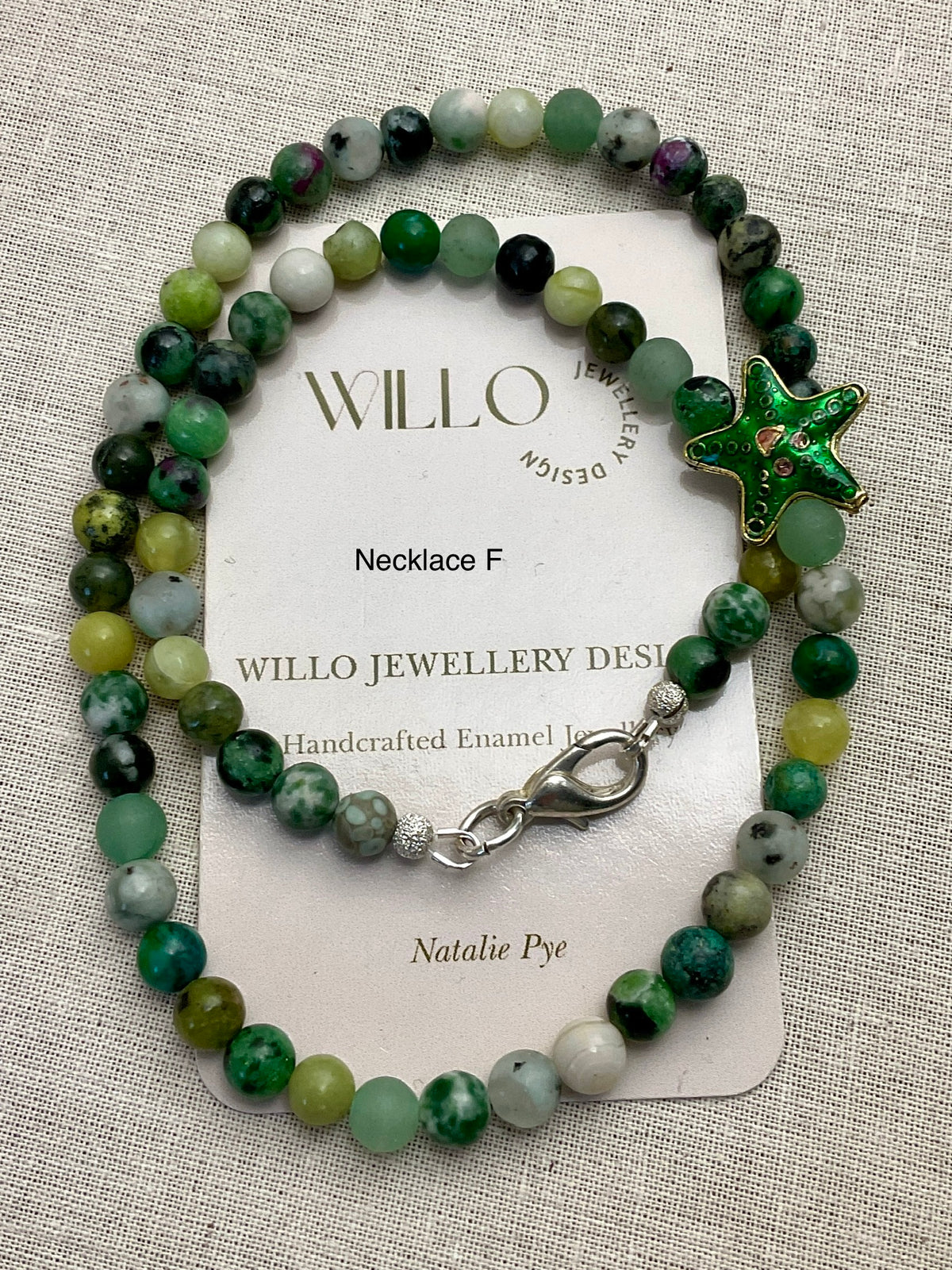 Beaded gemstone necklaces. Assorted