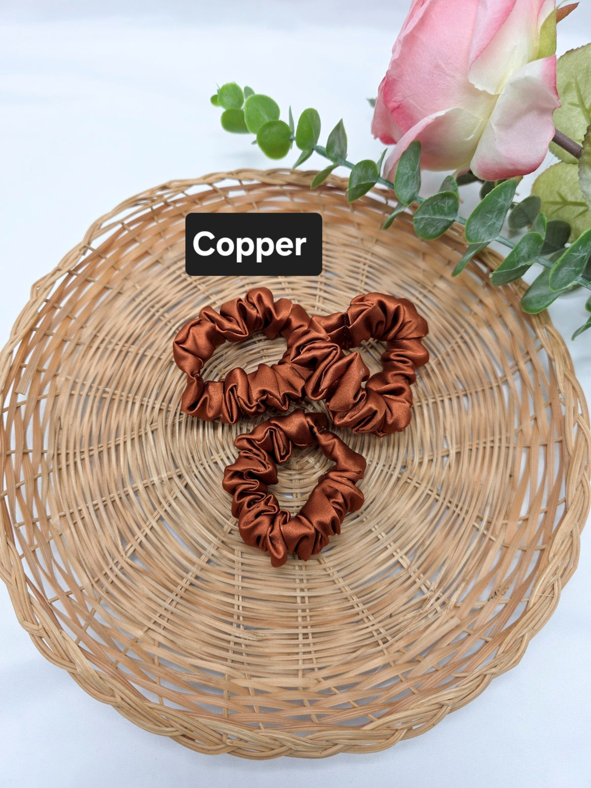 Mini Satin Scrunchies, Ponytail Bands, Handmade Hair ties