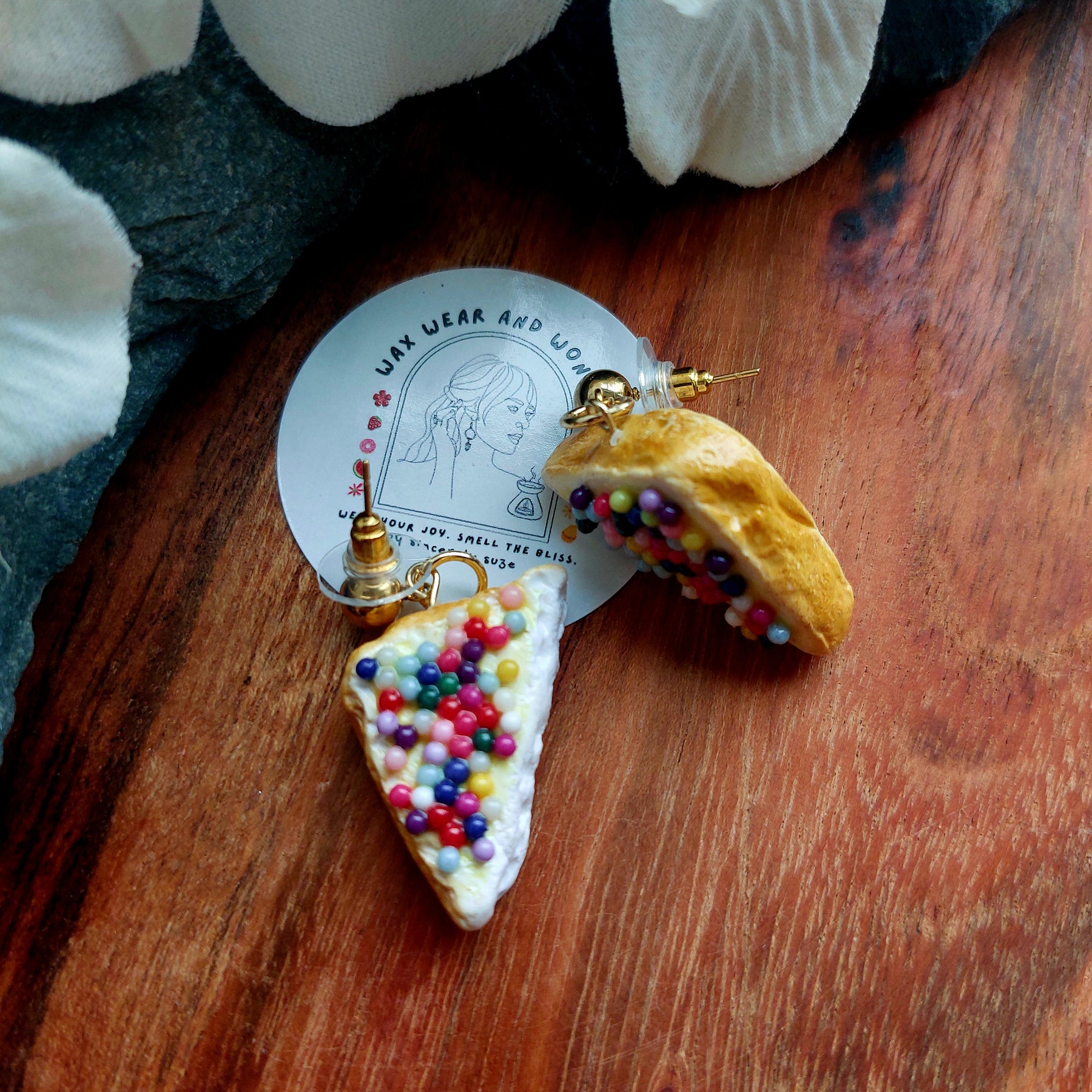 Polymer Clay Earrings | Fairy Bread | Food Inspired