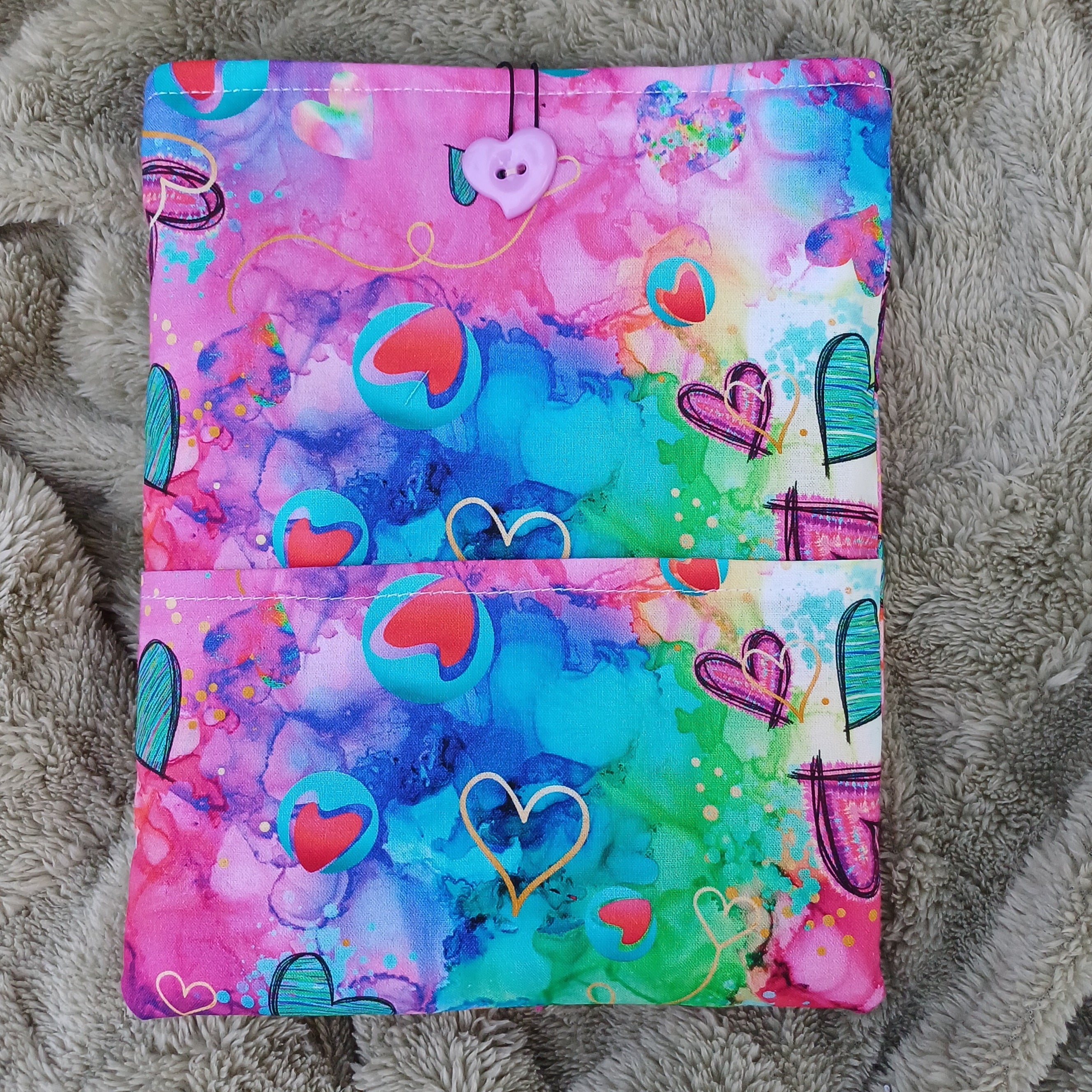 Heart Design Book Sleeve for Small Paperback & A5 Notebooks