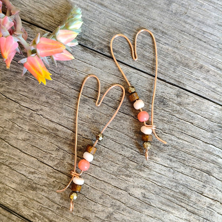 Got Heart earrings - copper or sterling silver