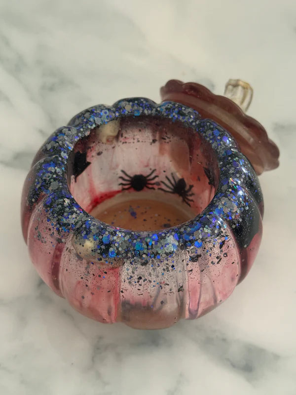 Handmade Pumpkin Resin Trinket Box