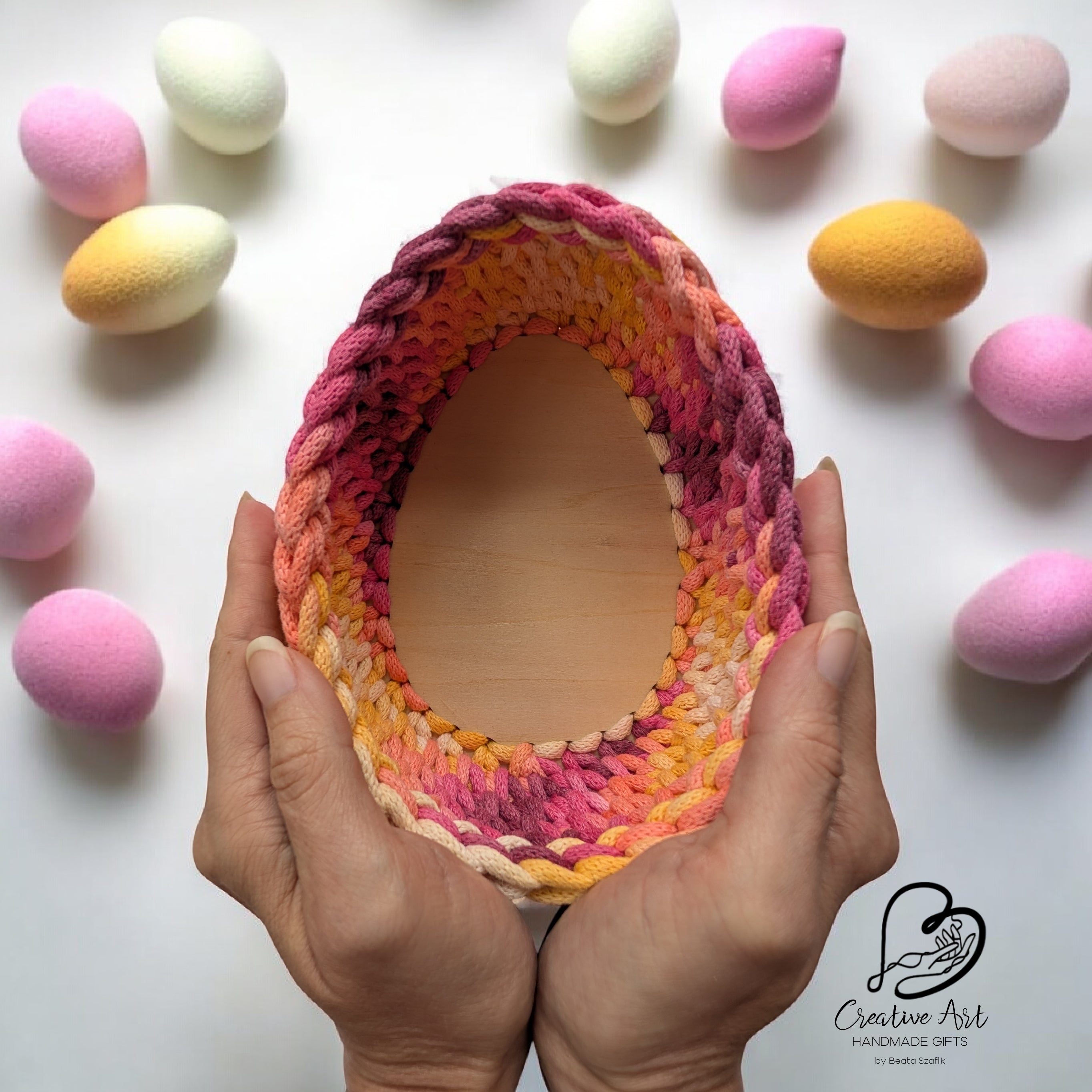 Handmade Egg-Shaped Easter Basket