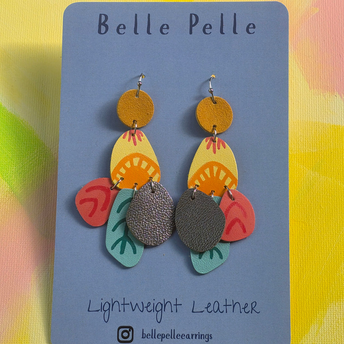 Audace Musa Leather Earrings - Amalfi