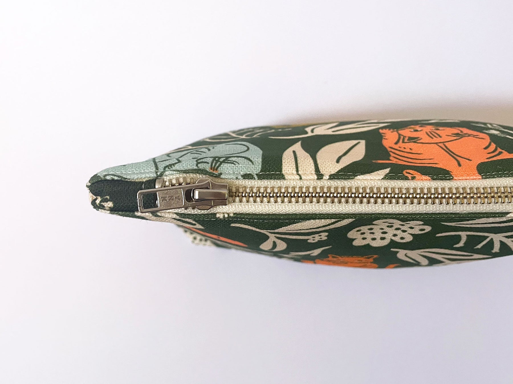 Make-up, Travel, Clutch, Handmade Fabric Zip Purse - Cats