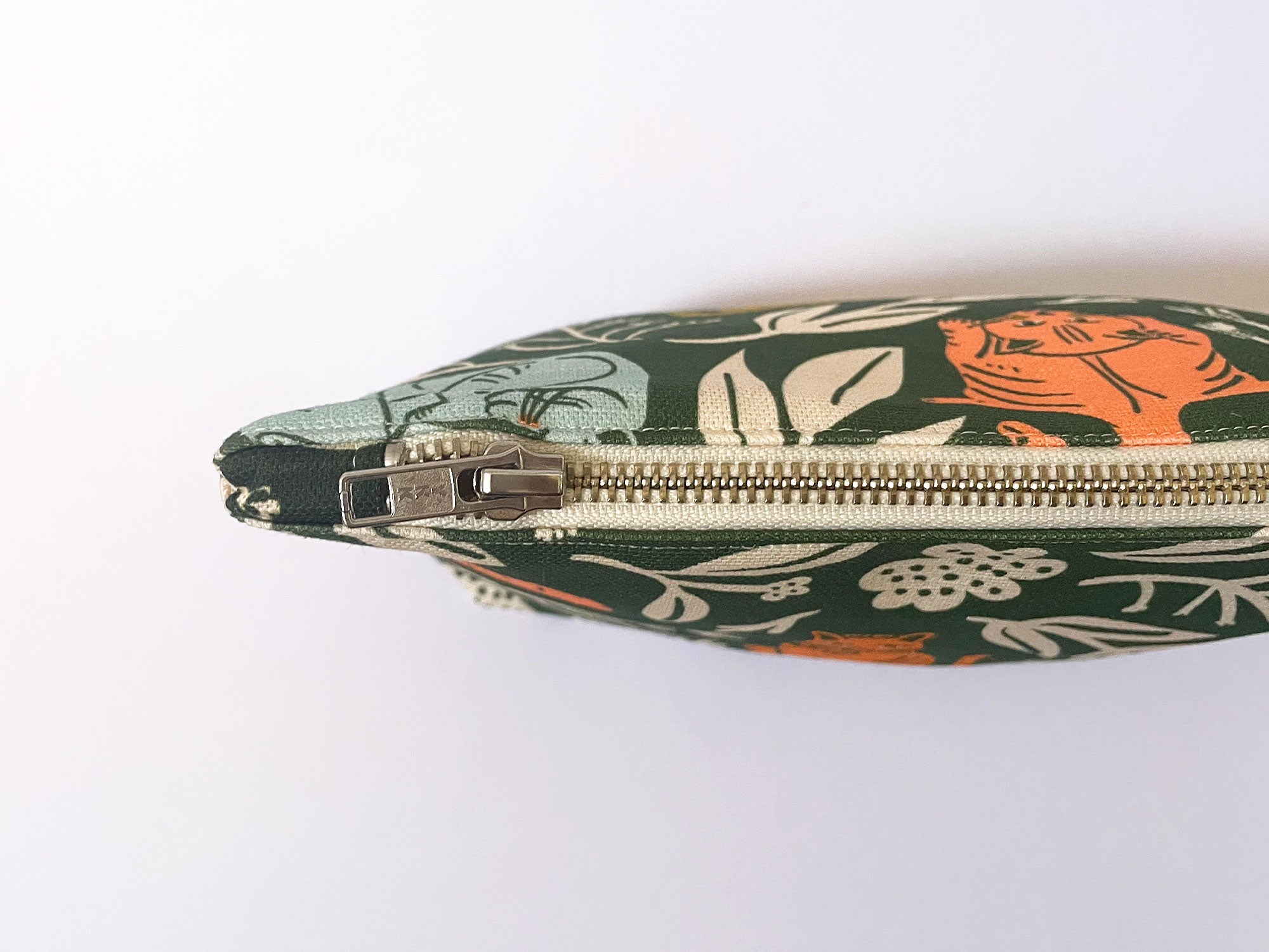 Make-up, Travel, Clutch, Handmade Fabric Zip Purse - Cats