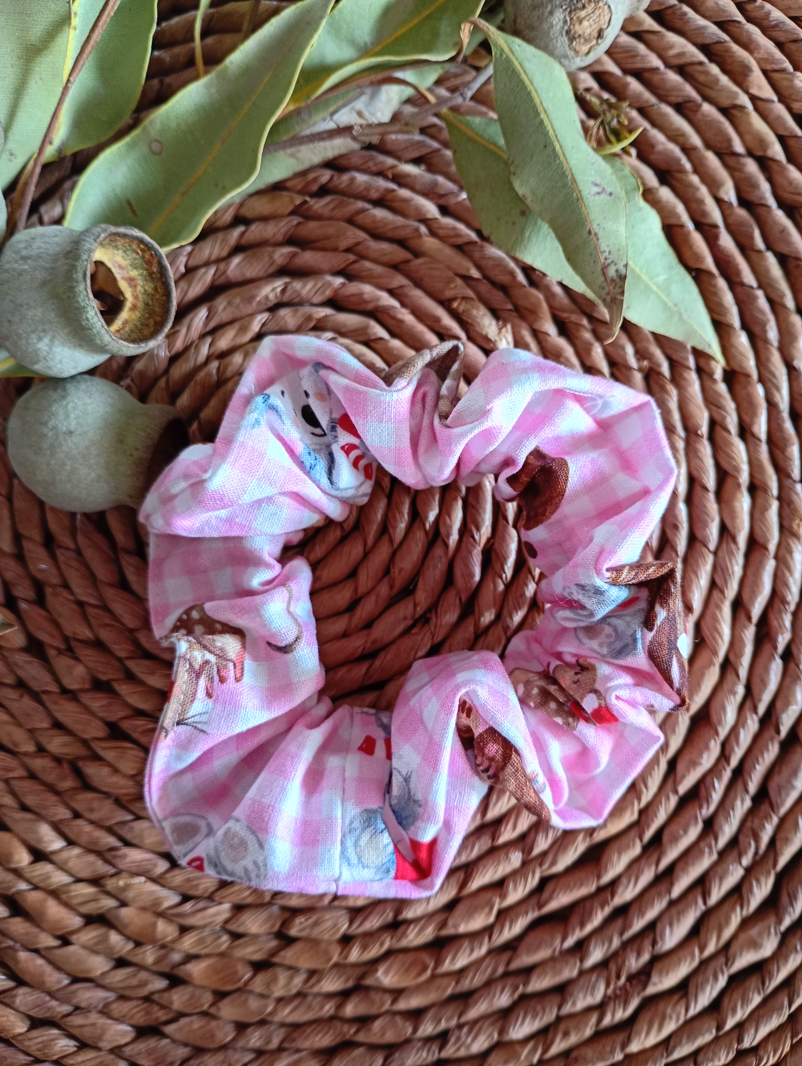 Christmas Hair Scrunchies (Assorted Fabrics)