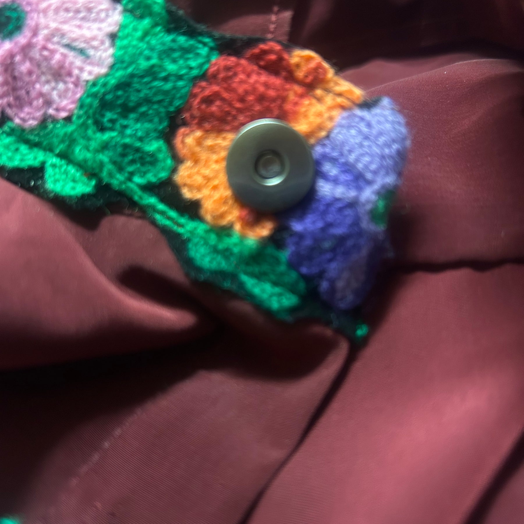 Upcycled Maroon Bolero Topper Full Chiffon Sleeves