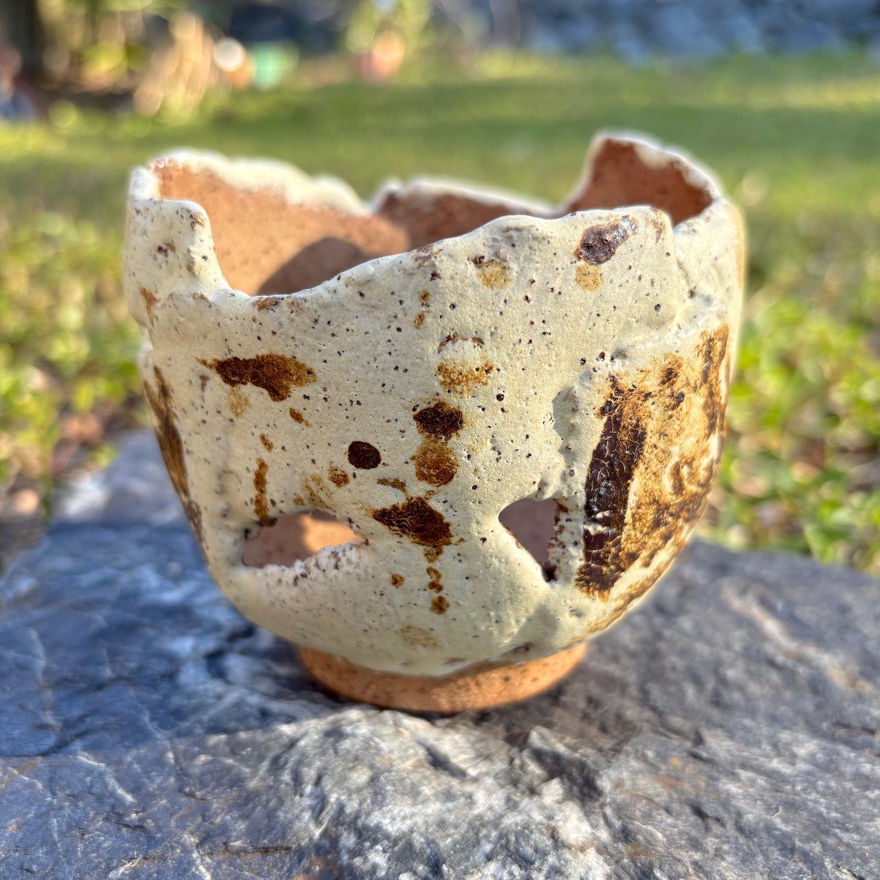 Ceramic orchid pot – torn design