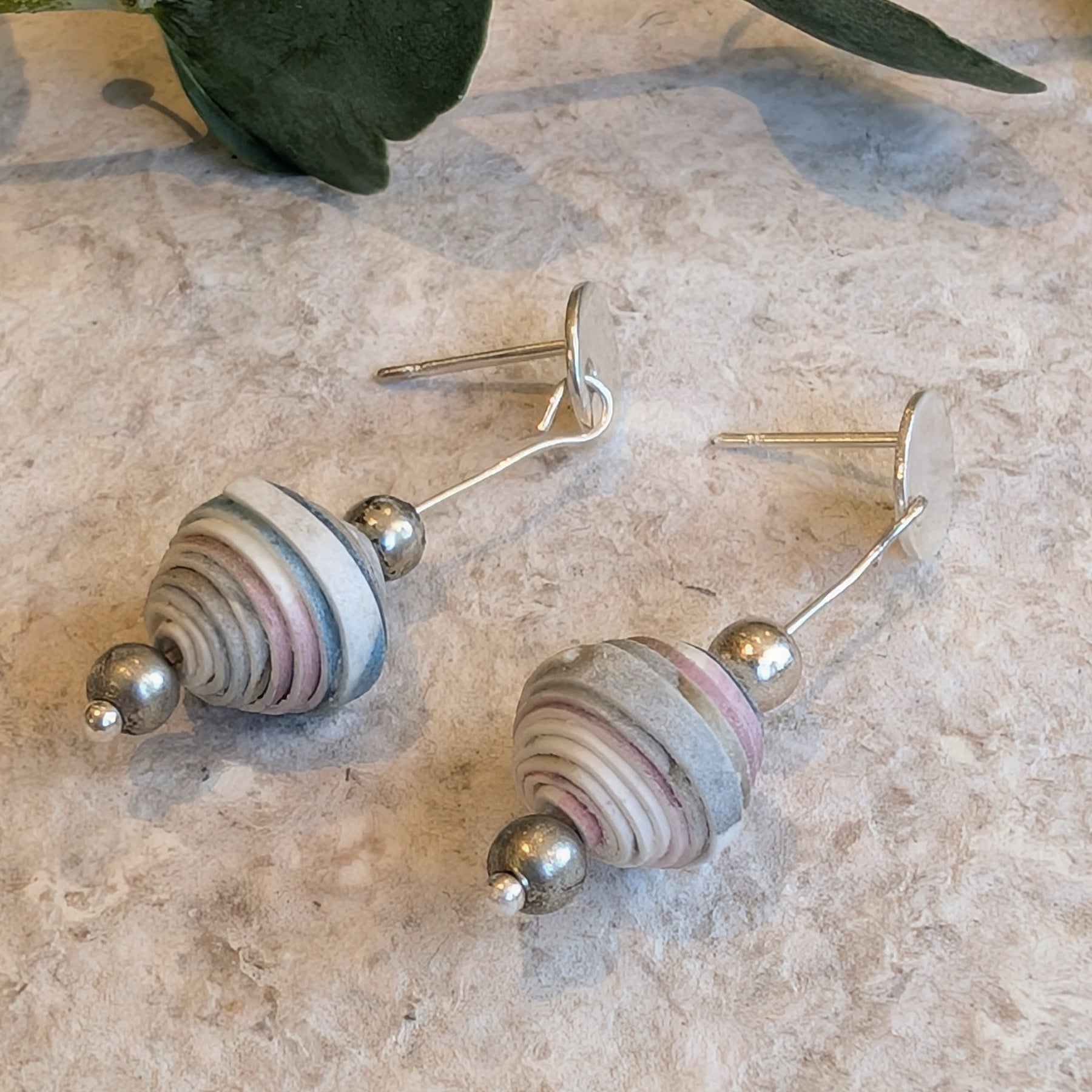 Hand Rolled Paper Bead Earrings – Eco Friendly Handmade Jewellery Australia