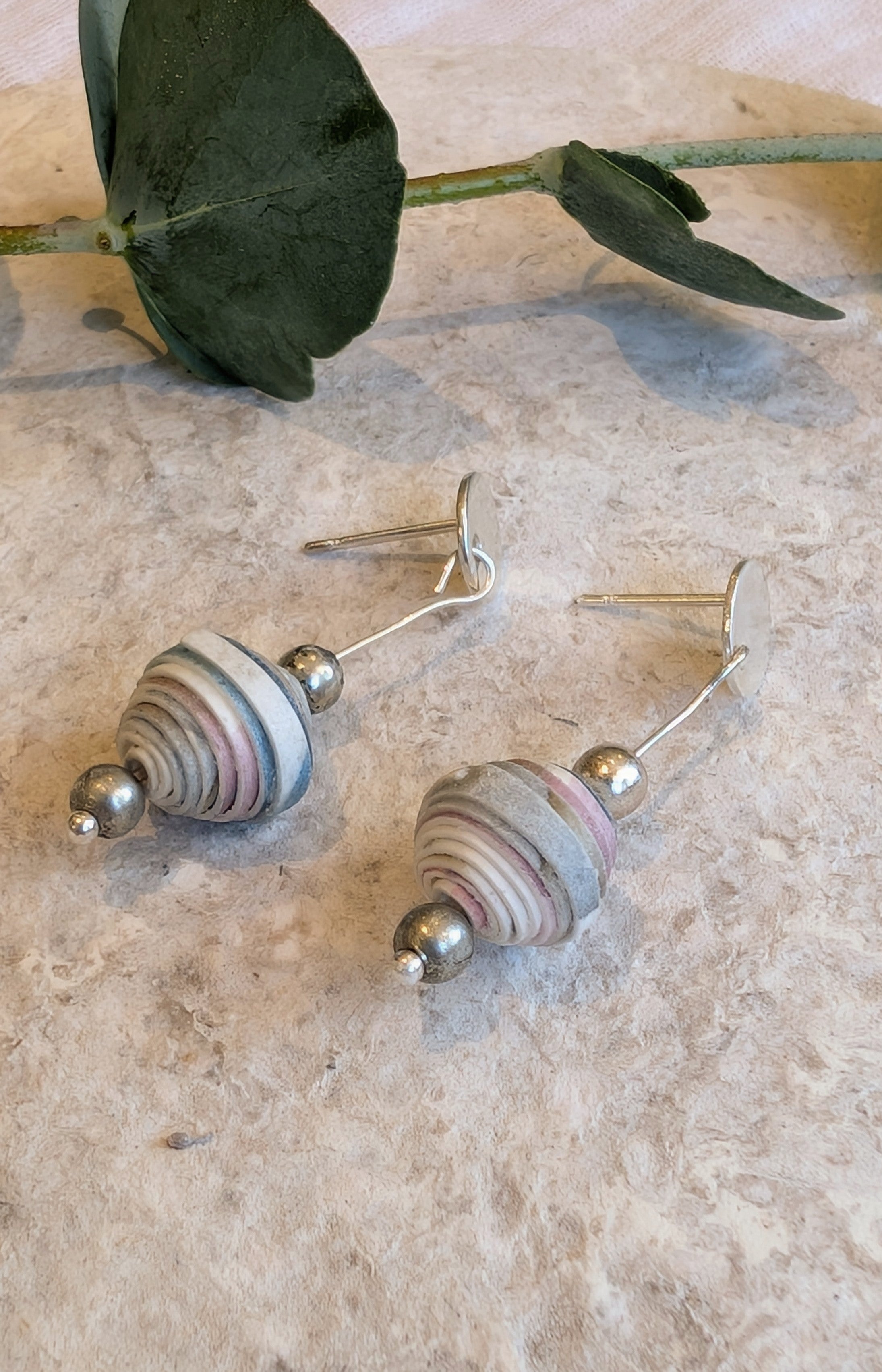 Hand Rolled Paper Bead Earrings – Eco Friendly Handmade Jewellery Australia