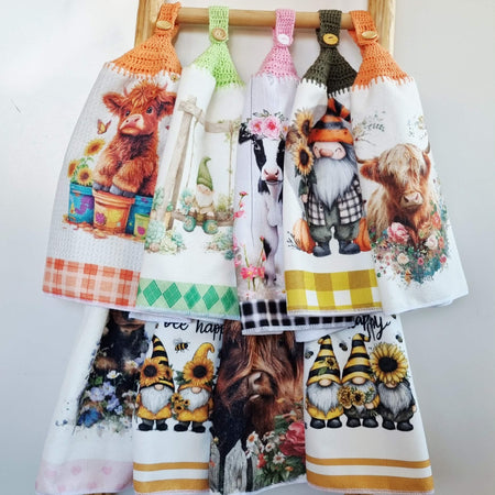 Kitchen Hand Towel | Hanging | Polyester Microfibre | SINGLE LAYER | 9 Styles - 19 - 27