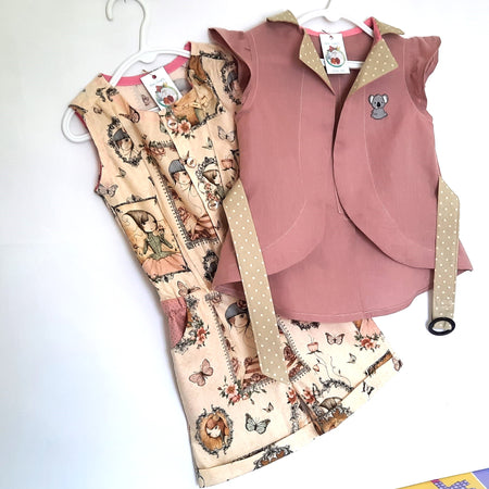 Girl's Romper Safari Birthday Outfit, Size 3-4