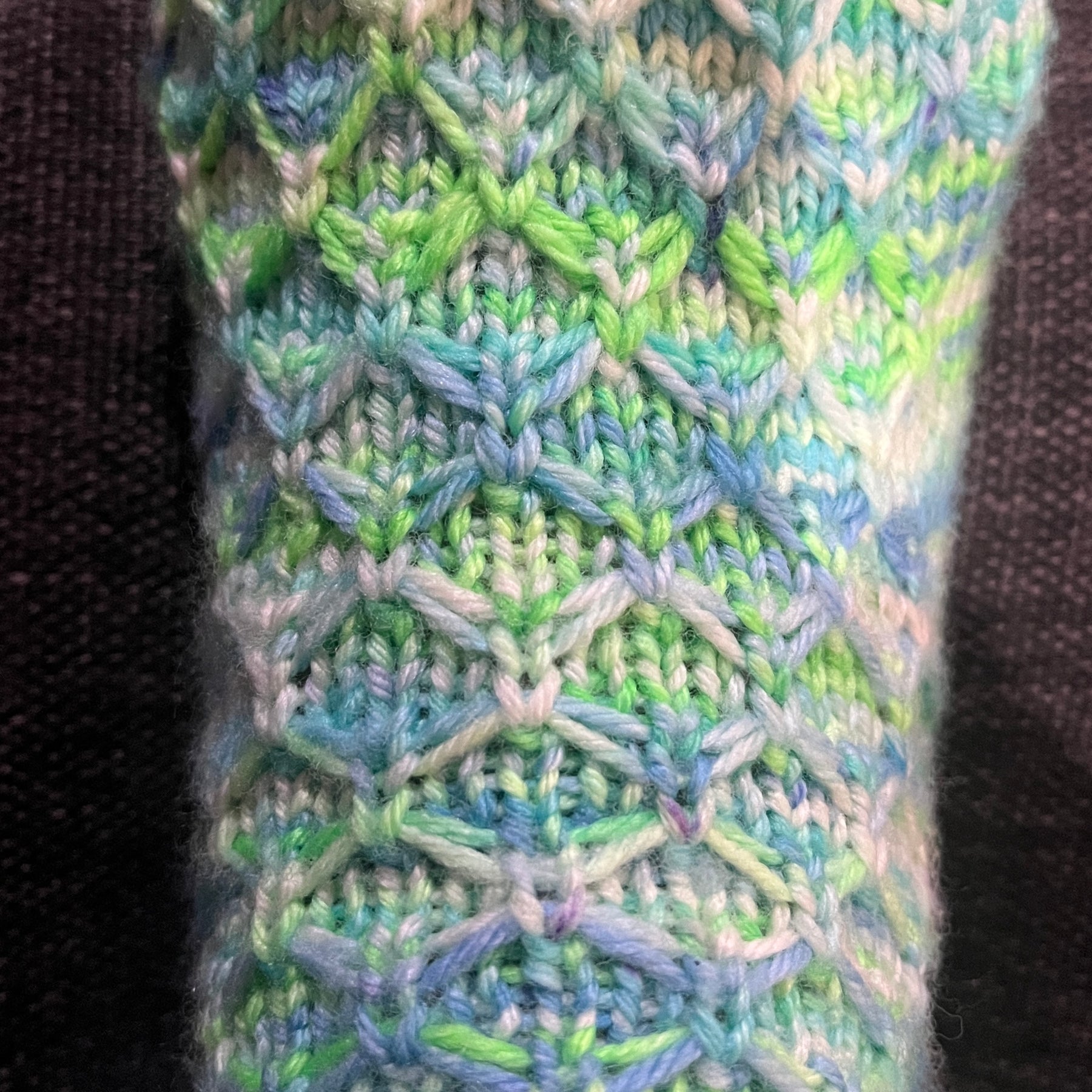 Hand knit socks using Australian hand dyed yarn