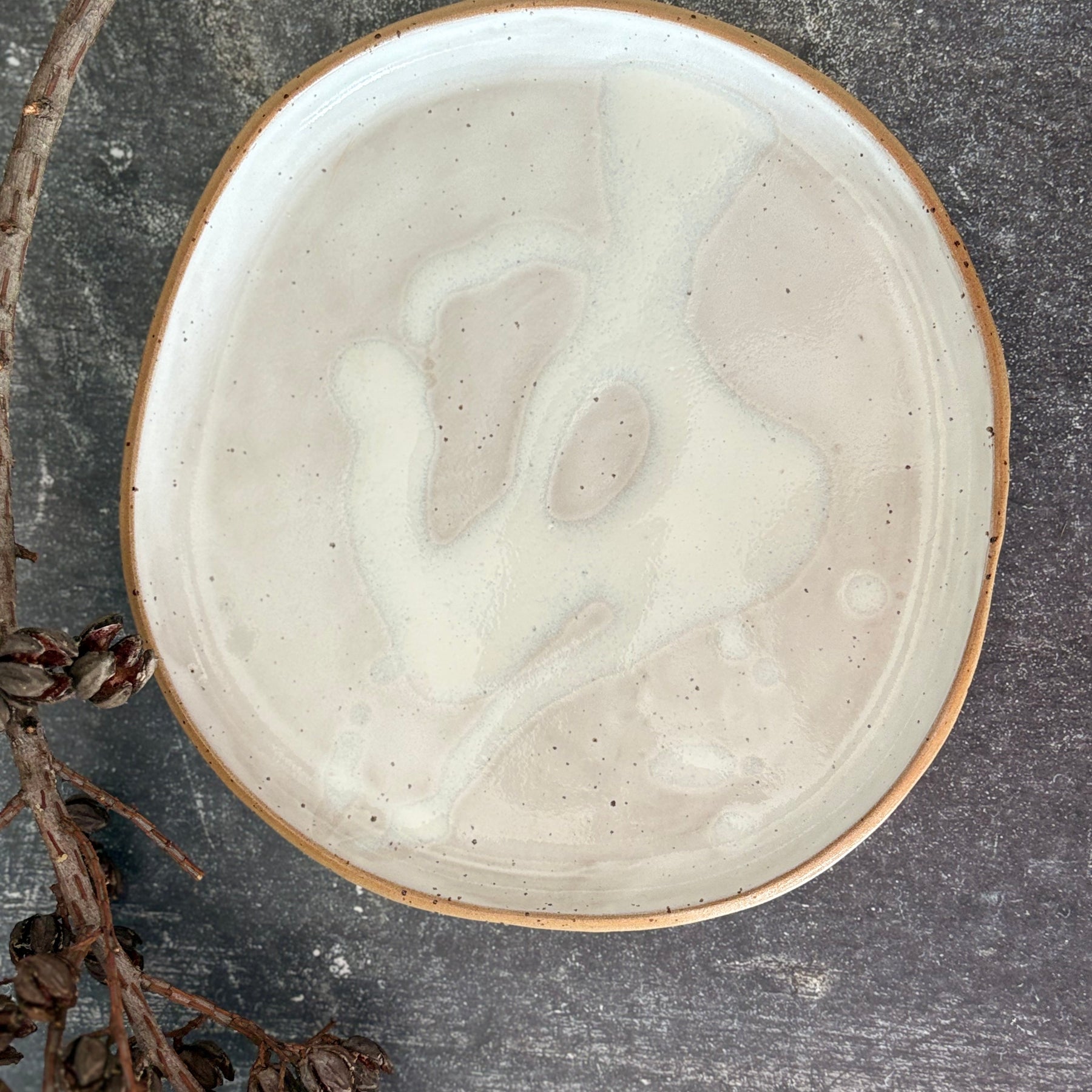 Handmade Ceramic Stoneware Dinner Plate (Organic Shape), 3 Sizes available