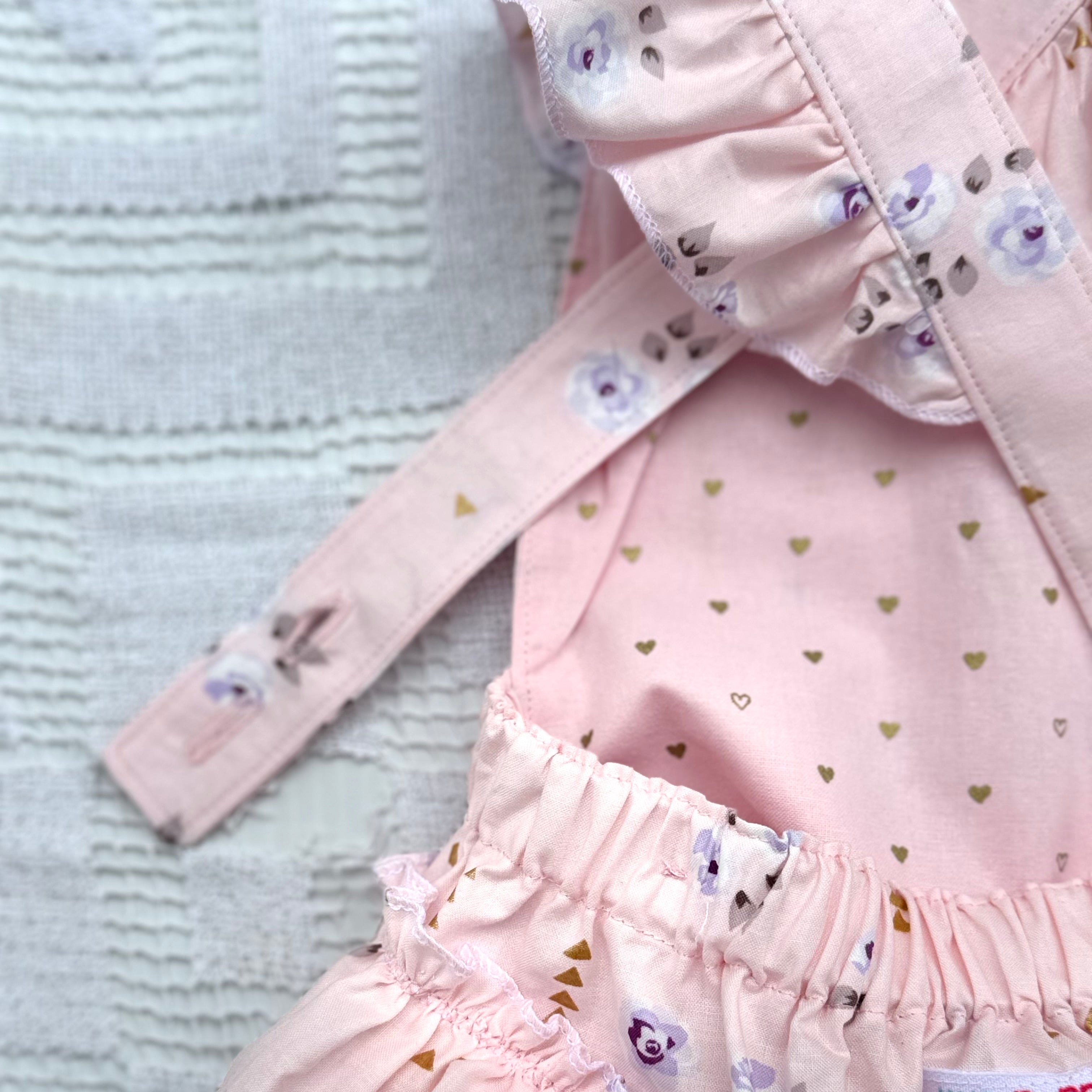 Pink Ruffle Baby Romper