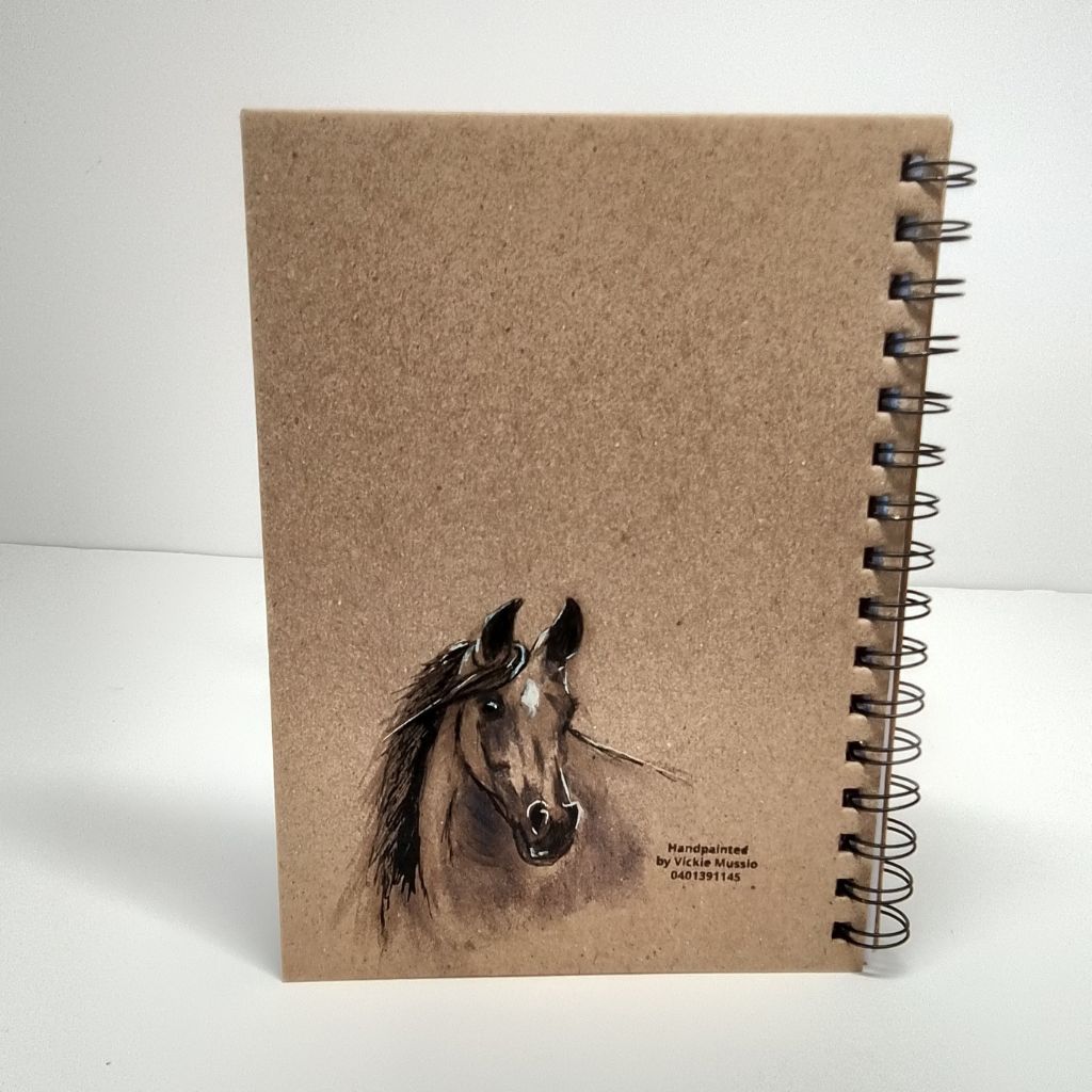 Horse Handpainted Notebooks/Journal. Lined.