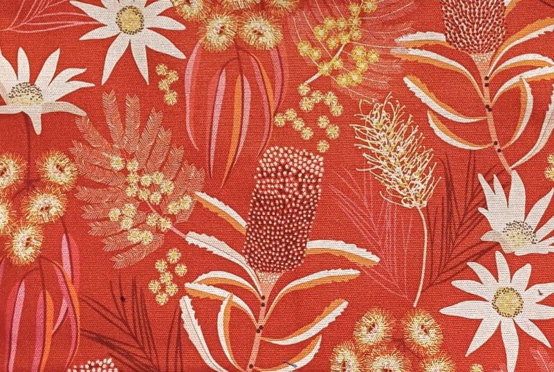 Peg Bag - Red Australian Flower Design