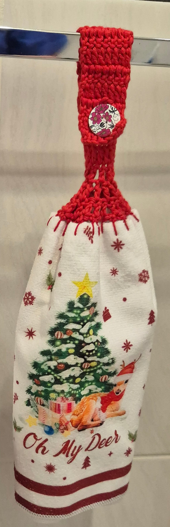 Crochet Kitchen Double Thickness Hanging Hand Towel
