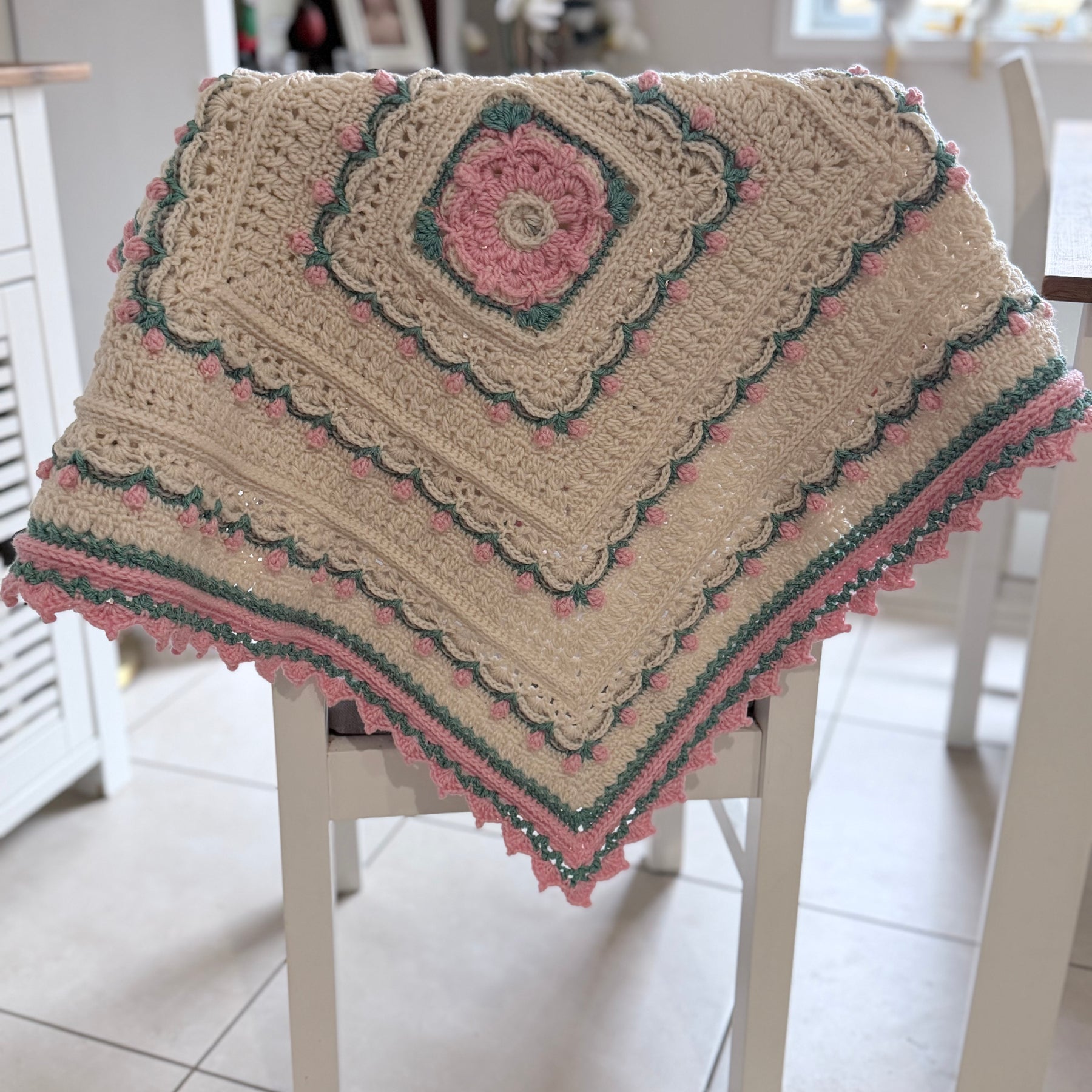 #130 -Marnies Garden Lap Size Blanket/Baby Blanket