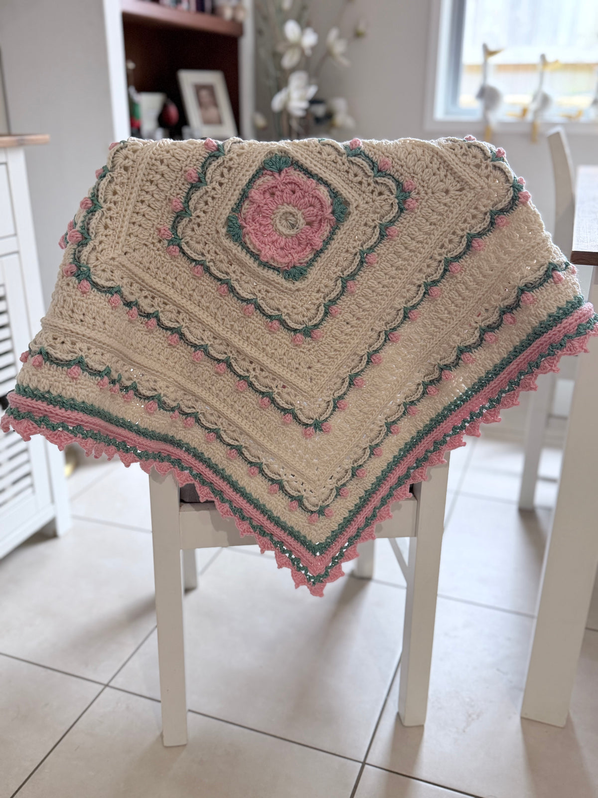 #130 -Marnies Garden Lap Size Blanket/Baby Blanket